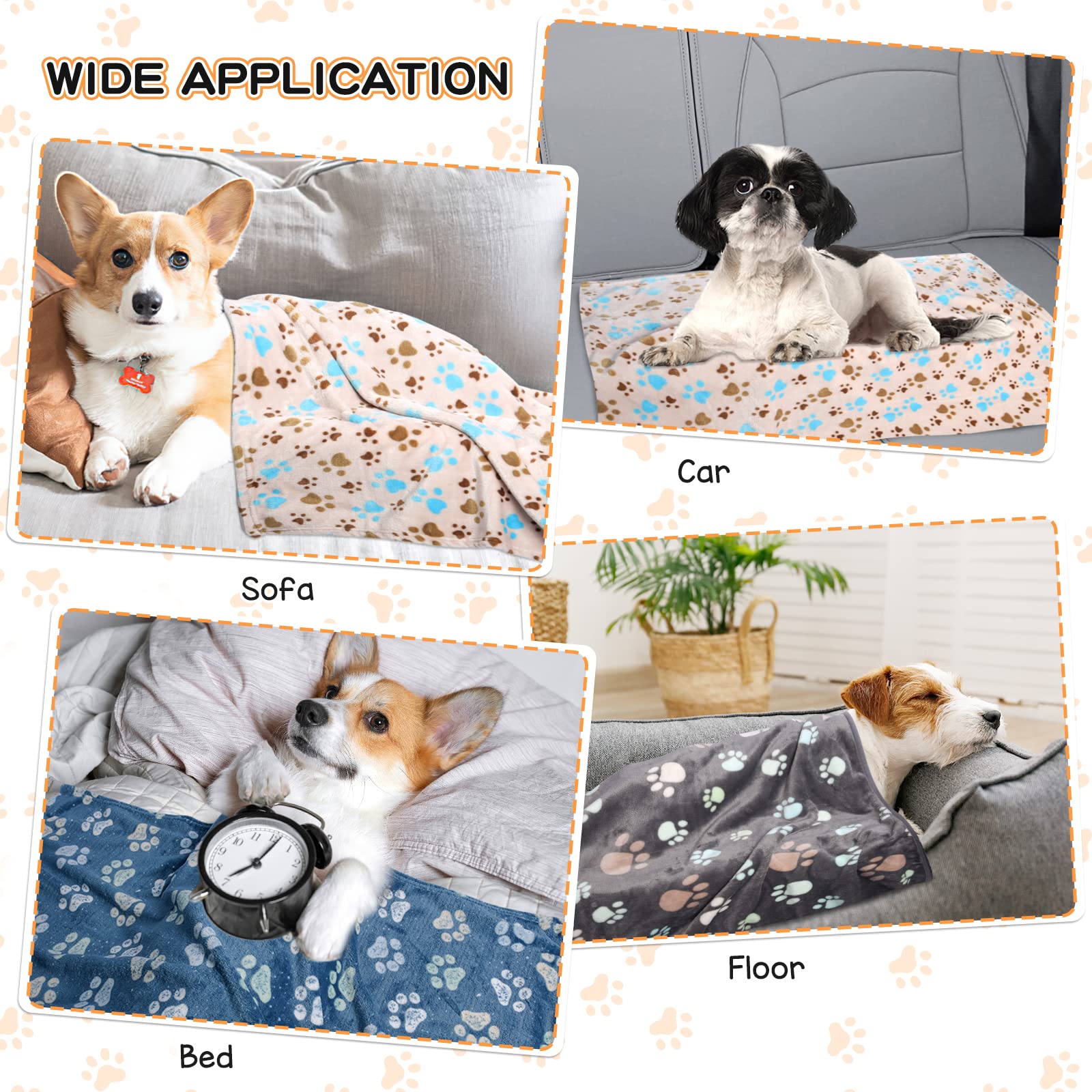 1 Pack 3 Premium Soft Fluffy Fleece Dog Blankets for Large & Medium Dogs - 41x31 Inch Cozy Pet Blanket for Puppy, Cat & Small Animals - Perfect for Couch, Bed & Travel Use