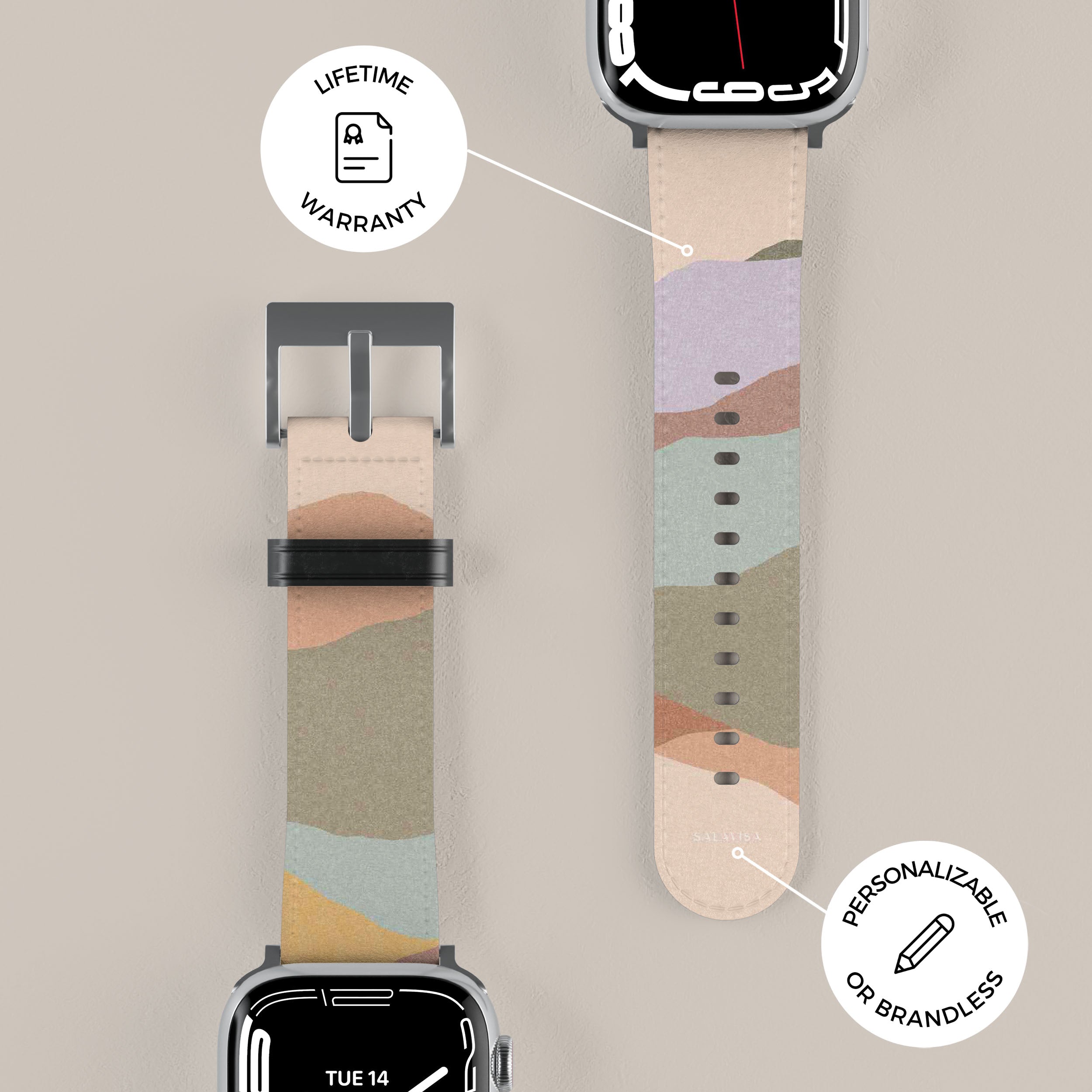 Premium Genuine Leather Apple Watch Band - Soft, Durable & Comfortable for All-Day Wear - Perfect for Workouts, Running & Everyday Use