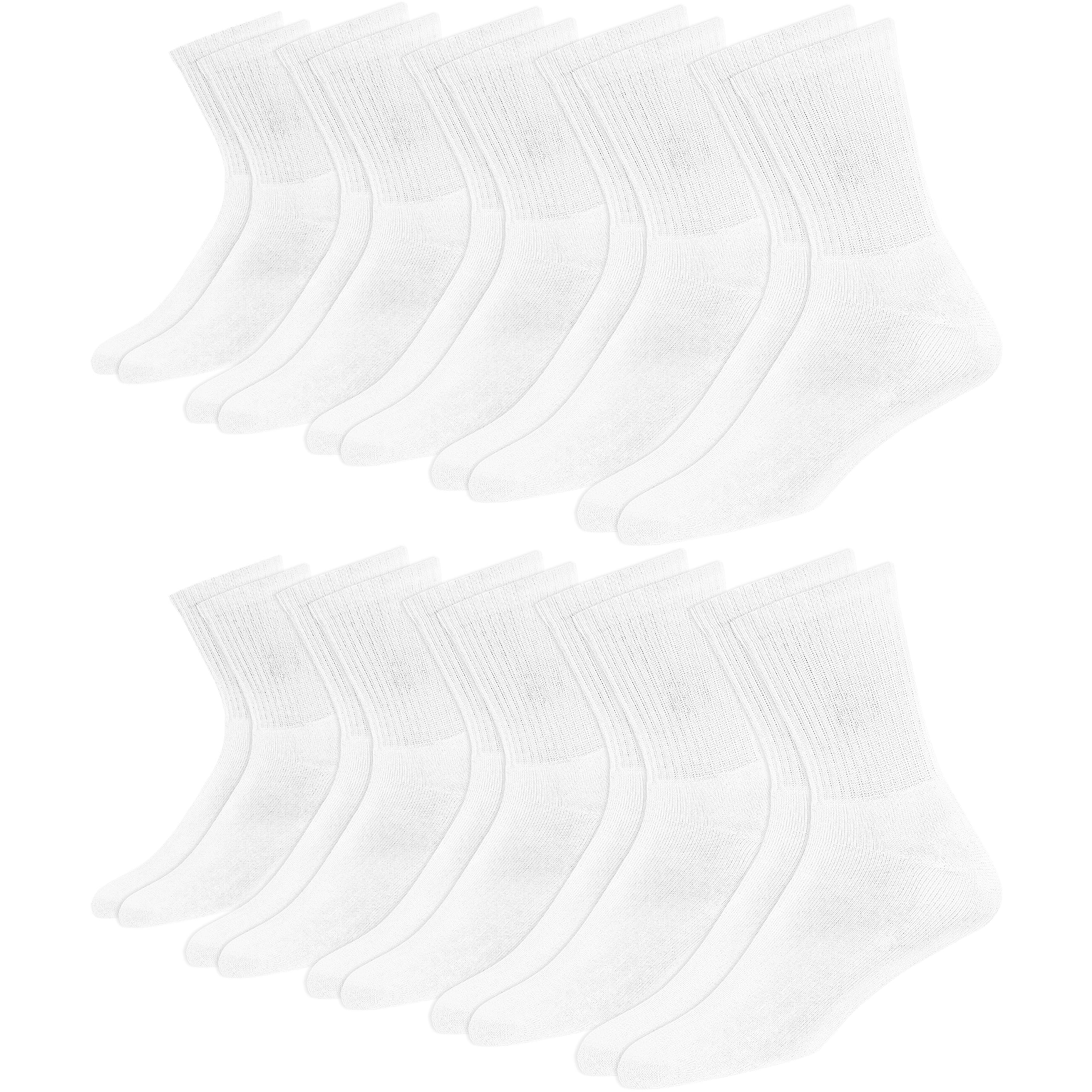 Men's Athletic Cushioned Crew Socks 10-Pack - Breathable Moisture-Wicking Sports Socks for Running, Gym & Workout - 10 Pairs Multi-Pack