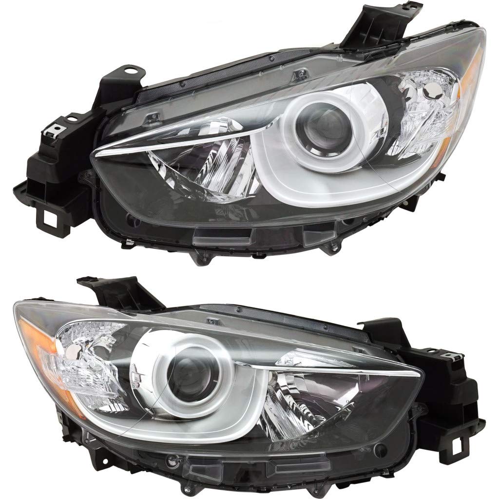 2013-2015 Mazda CX-5 Headlight Assembly Pair - Driver & Passenger Side (MA2518146, MA2519146, KD31-51-041D, KD31-51-031D) - Perfect for Night Driving & Enhanced Visibility
