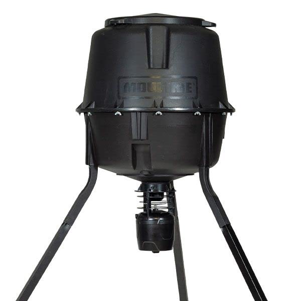 Moultrie 30-Gallon Deer Feeder Tripod with Quick-Lock Hopper System - Digital Timer & 200 lb Capacity - Durable Polymer & Metal Spin Plate for Hunting & Wildlife Attraction - Perfect for Deer Hunting, Wildlife Observation & Game Management