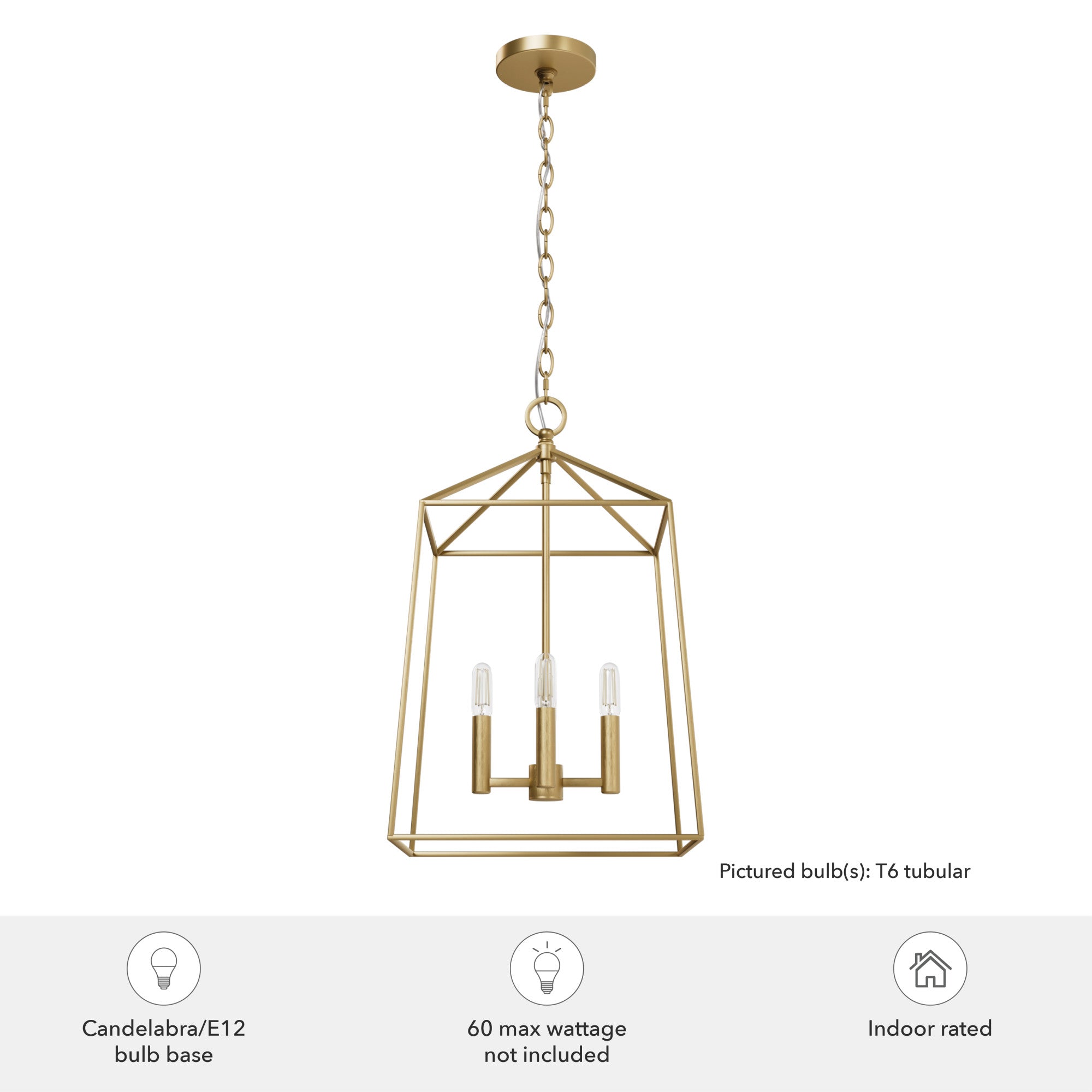 Hunter Fair Oaks Luxe Gold 4-Light Pendant Ceiling Light Fixture - Jasmine Roth Collection - Perfect for Dining Room, Kitchen Island & Entryway Lighting