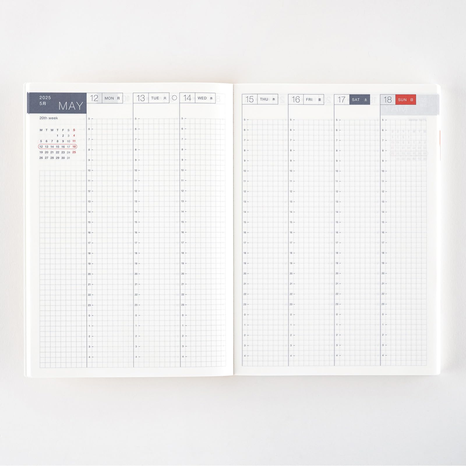 Hobonichi Techo 2025 Cousin Planner - English Version A5 Size with January & Monday Start | Perfect for Work, School & Personal Organization | Daily, Weekly & Monthly Planning