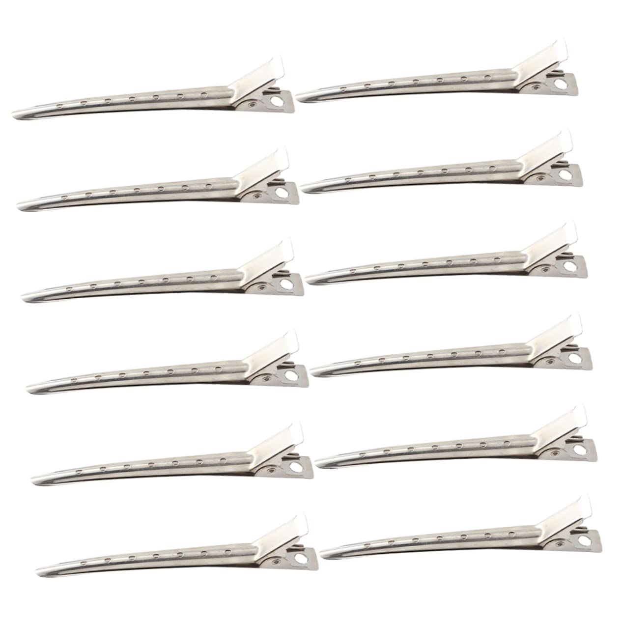 Professional 12pcs Round Hair Sectioning Clips for Styling - Salon & Barber Hairdressing Supplies by MERRYHAPY | Perfect for Hair Coloring, Cutting & Styling at Home or Salon