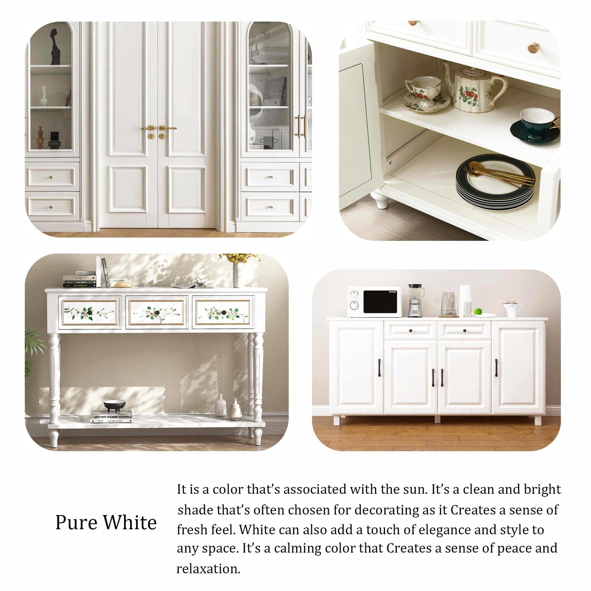 All-in-One Water-Based Wood Paint for Furniture, Cabinets, Countertops & Doors - Interior/Exterior Use - Premium Performance - Pure White (16 Fl Oz) - Perfect for DIY Home Renovation, Furniture Restoration & Cabinet Refinishing