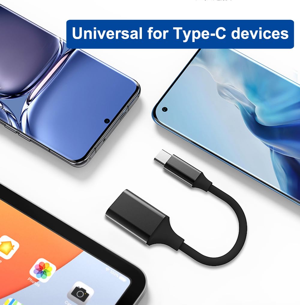 USB C to USB 3.0 Adapter [2 Pack] - USB to USB C OTG Converter for iPhone 15 Pro/Max, MacBook Pro/Air, Google Pixel, Samsung Galaxy S20/S21/S22 - Fast Data Transfer & Charging for Laptops, Phones & Tablets