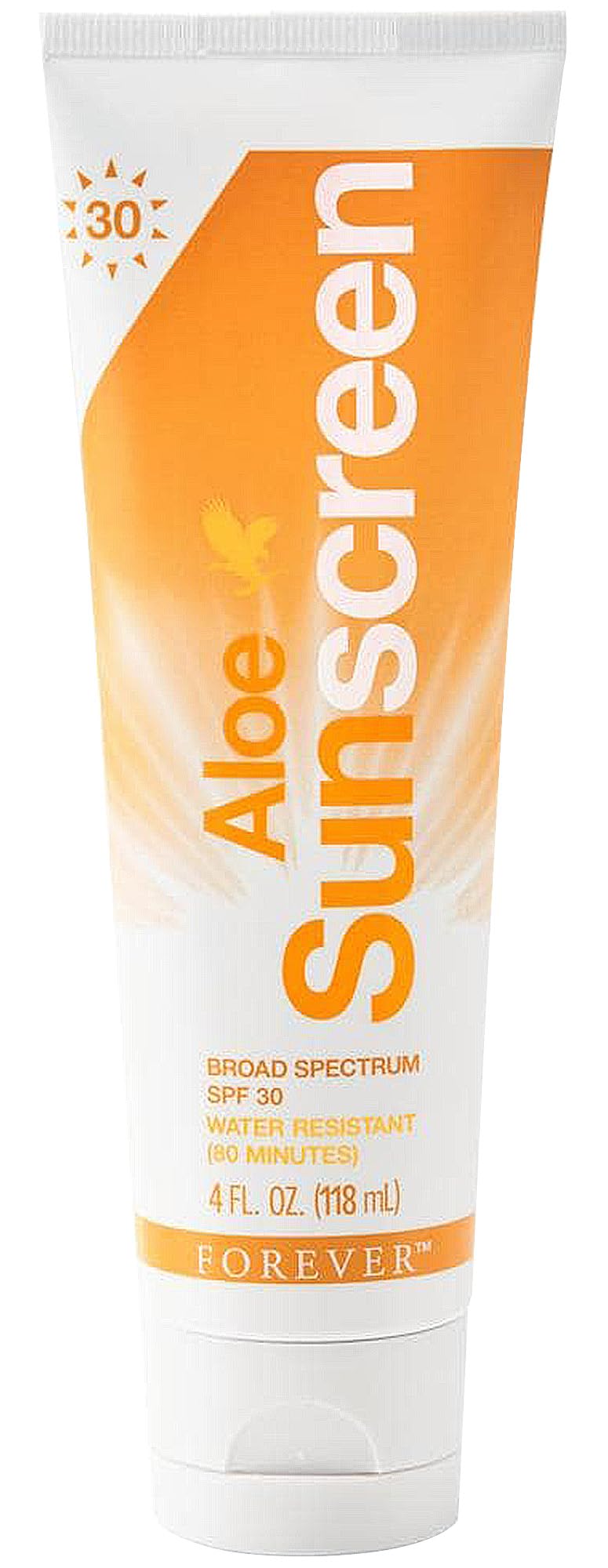Forever Living Aloe Sunscreen SPF 30 - Natural Aloe Vera Moisturizer, Water-Resistant Broad Spectrum UVA/UVB Protection, 4 fl oz - Perfect for Beach, Swimming & Outdoor Activities