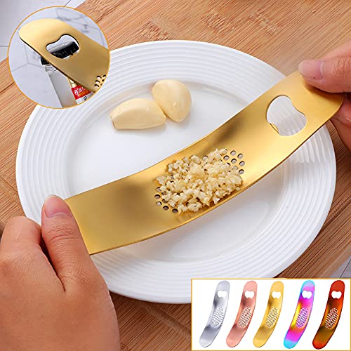 Rainbow 12-Piece Kitchen Tools Set - Garlic Press, Wine Opener, Measuring Spoons, Lemon Squeezer, Vegetable Peeler, Apple Cutter, Tongs & More - Dishwasher Safe for Cooking, Baking & Meal Prep