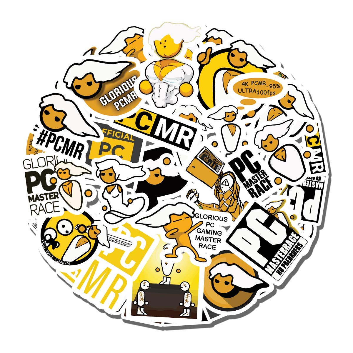 20 PCS PCMR Aesthetic Vinyl Stickers - Colorful Waterproof Decals for Water Bottles, Laptops, Scrapbooking, Luggage, Skateboards & Guitars | Perfect for DIY Crafts, School Supplies & Personalizing Your Devices