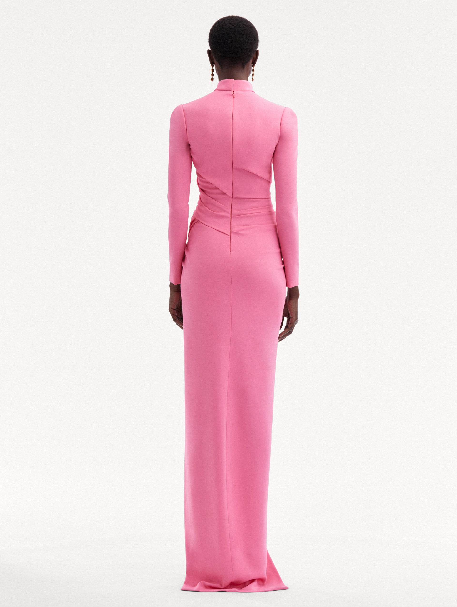 Elegant Draped Front Cady Gown - Formal Evening Dress for Weddings, Galas & Special Occasions