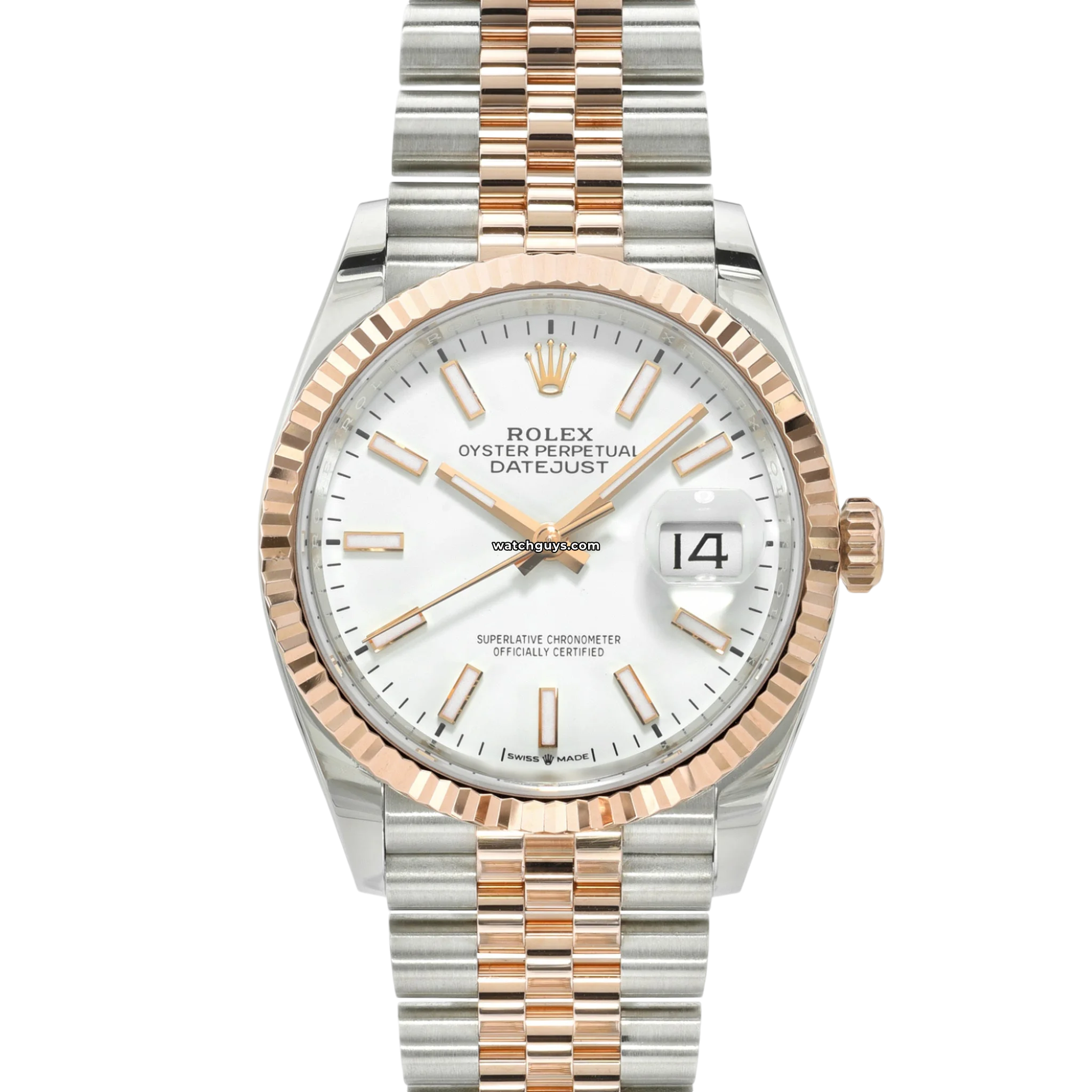 Rolex Datejust 126231 36mm Men's Watch - White Dial, Jubilee Bracelet - Luxury Automatic Timepiece for Business & Formal Occasions