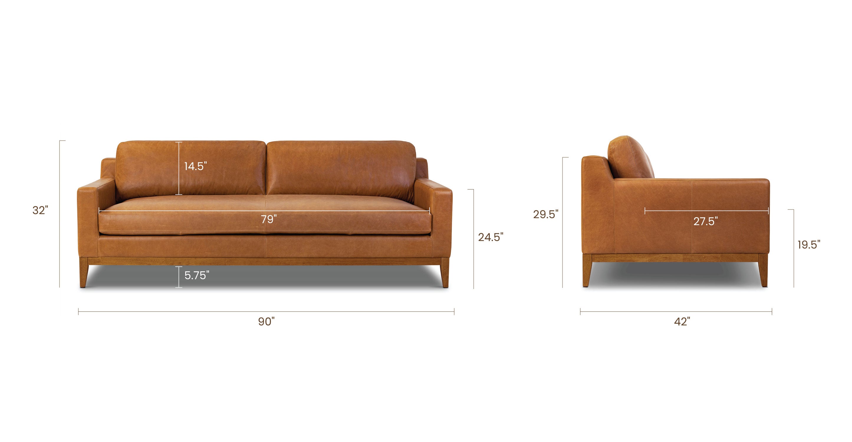 Zyon Sofa - Modern Comfortable Couch for Living Room, Bedroom & Office - Stylish Home Furniture for Relaxing & Entertaining