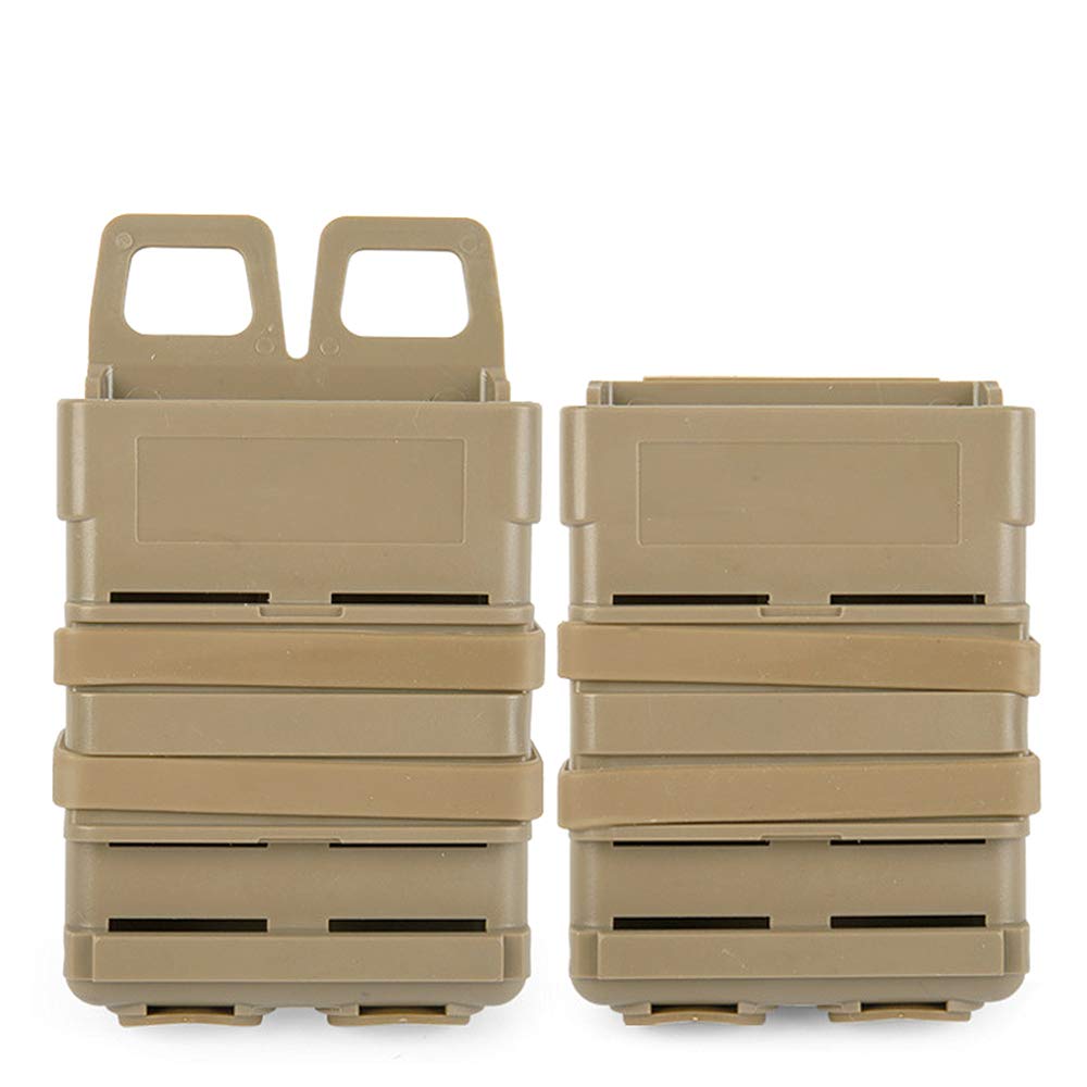 HWZ Tactical 5.56 Fastmag Vest Accessory Bag - Medium Size Double Quick Clip Box for Military & Outdoor Enthusiasts | Perfect for Airsoft, Hunting & Range Training