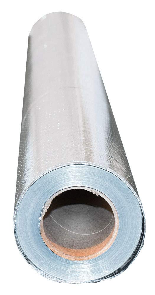NASATECH 500sqft Radiant Barrier Reflective Foil Insulation Roll (4ft x 125ft) - Heavy Duty Commercial Grade, Tear-Resistant Double Sided Perforated Aluminum Foil for Attic, Roof & Wall Insulation - Perfect for Residential & Commercial Buildings, Energy Efficiency & Temperature Control