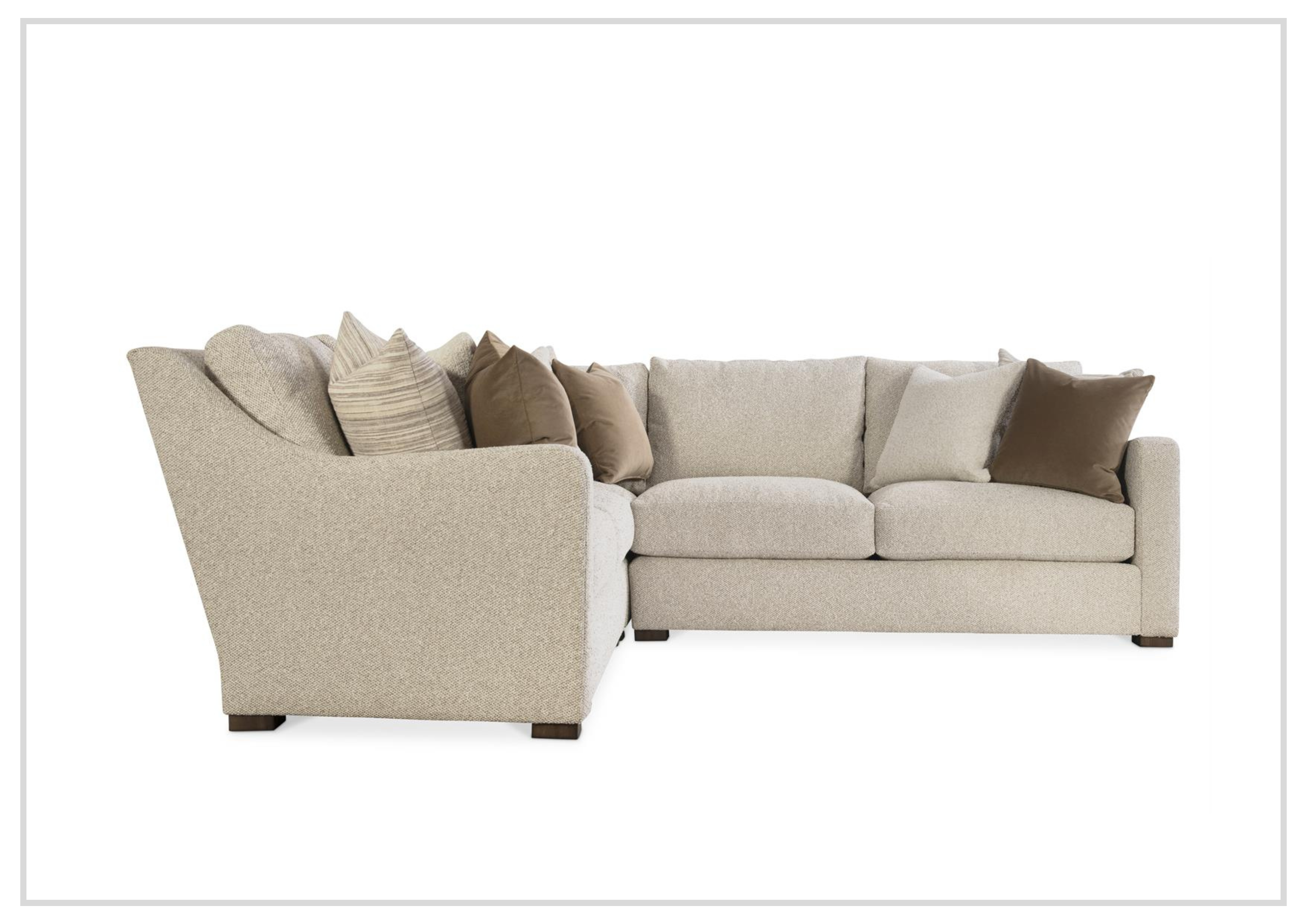 Bernhardt Ventura Beige Fabric Sectional Sofa - Modern Living Room Furniture for Comfortable Relaxation & Stylish Home Decor