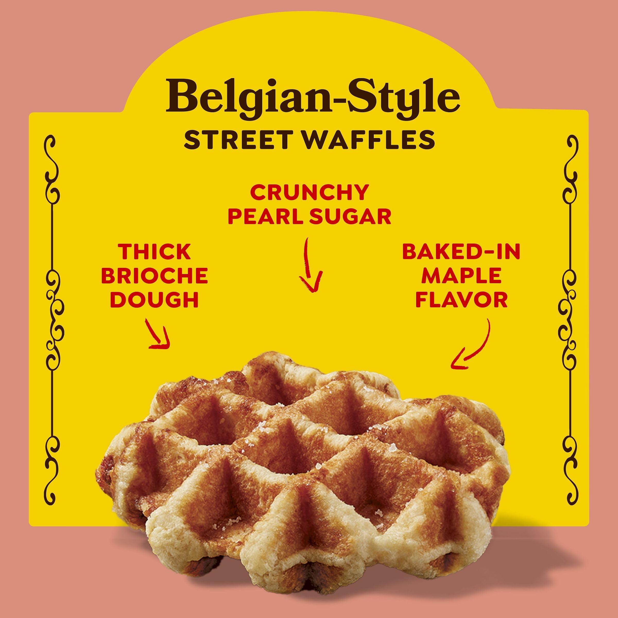 Eggo Frozen Belgian-Style Waffles - Buttery Maple Flavor, 7.76oz Box (4 Waffles) - Quick Breakfast, Kids Snacks & On-the-Go Meals - Perfect for Busy Mornings, School Lunches and Afternoon Treats