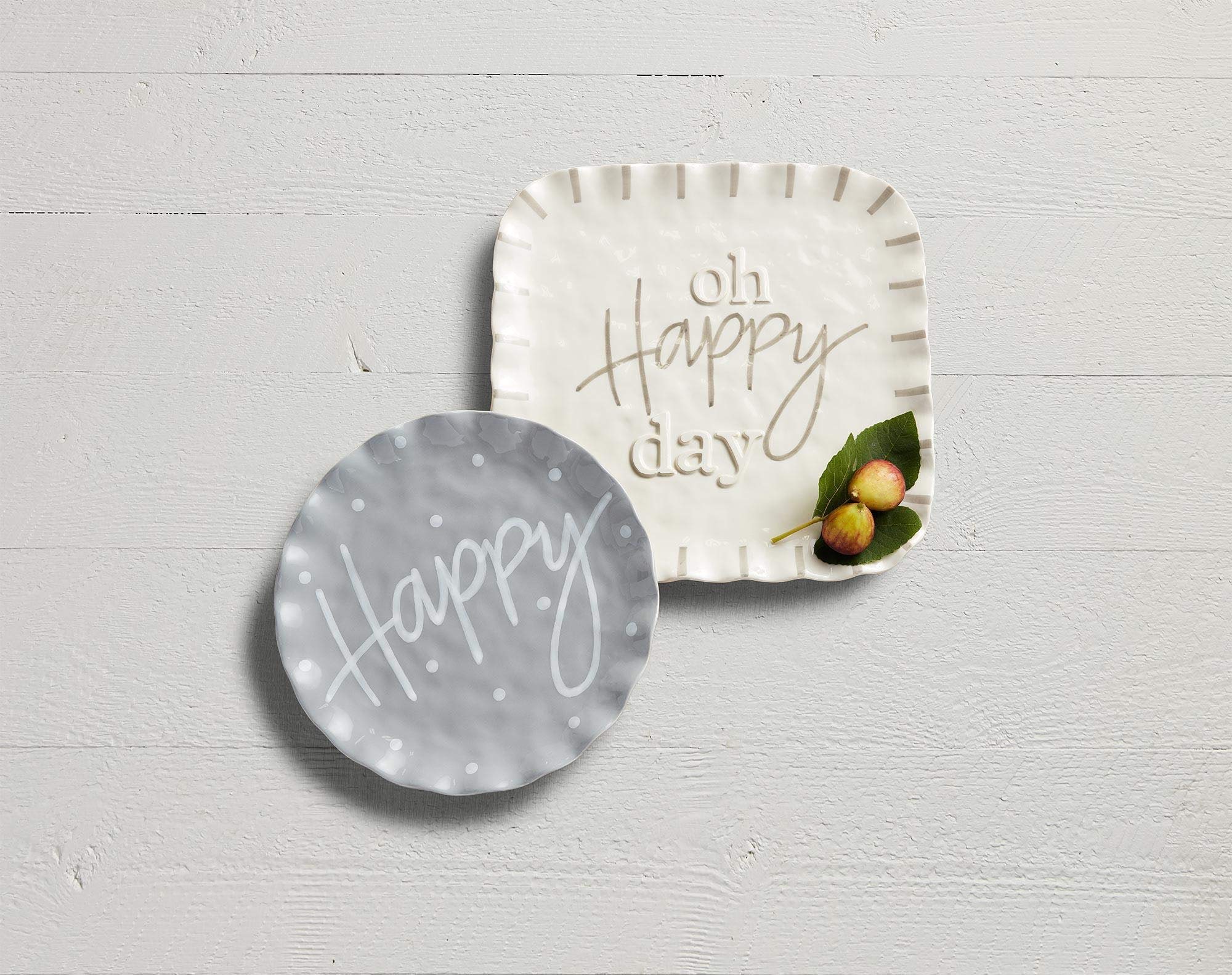 Happy Ruffle Tray Set - Elegant Serving for Parties & Home Decor