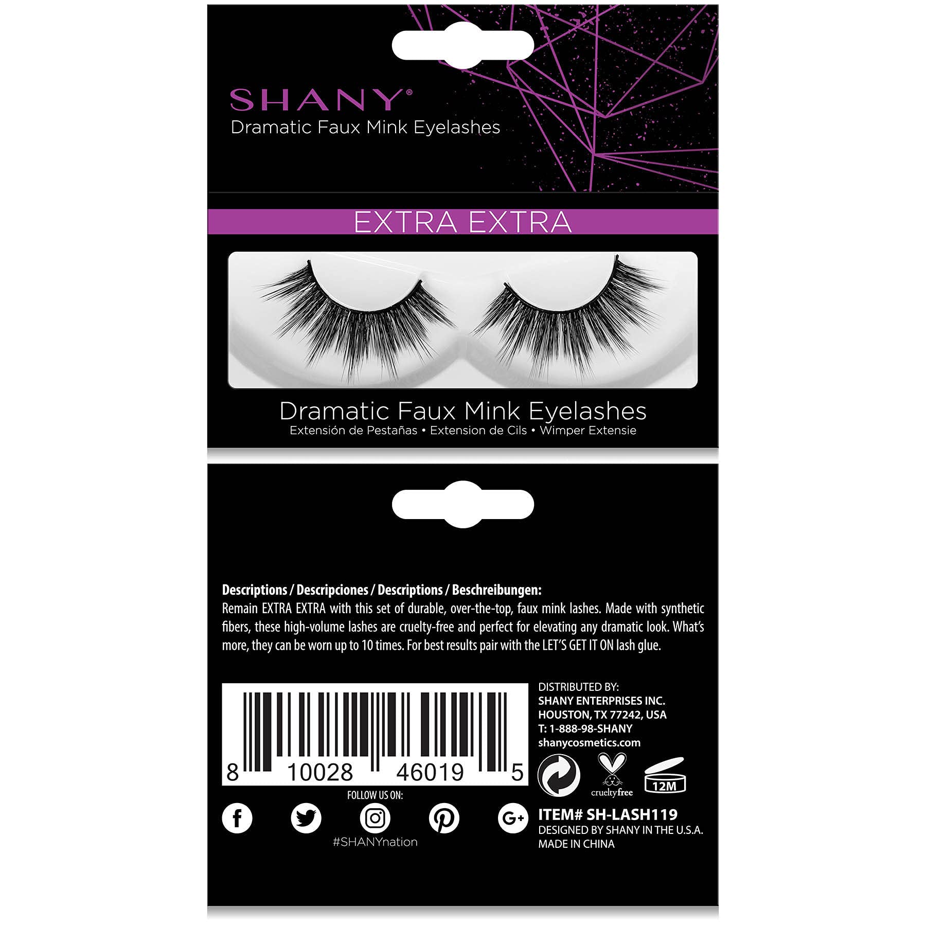SHANY Classic Faux Mink Eyelashes - 3D Reusable Fluffy Soft Strip Lashes, Medium Volume, Cruelty-Free & Hypoallergenic - Perfect for Weddings, Parties & Everyday Glam Looks