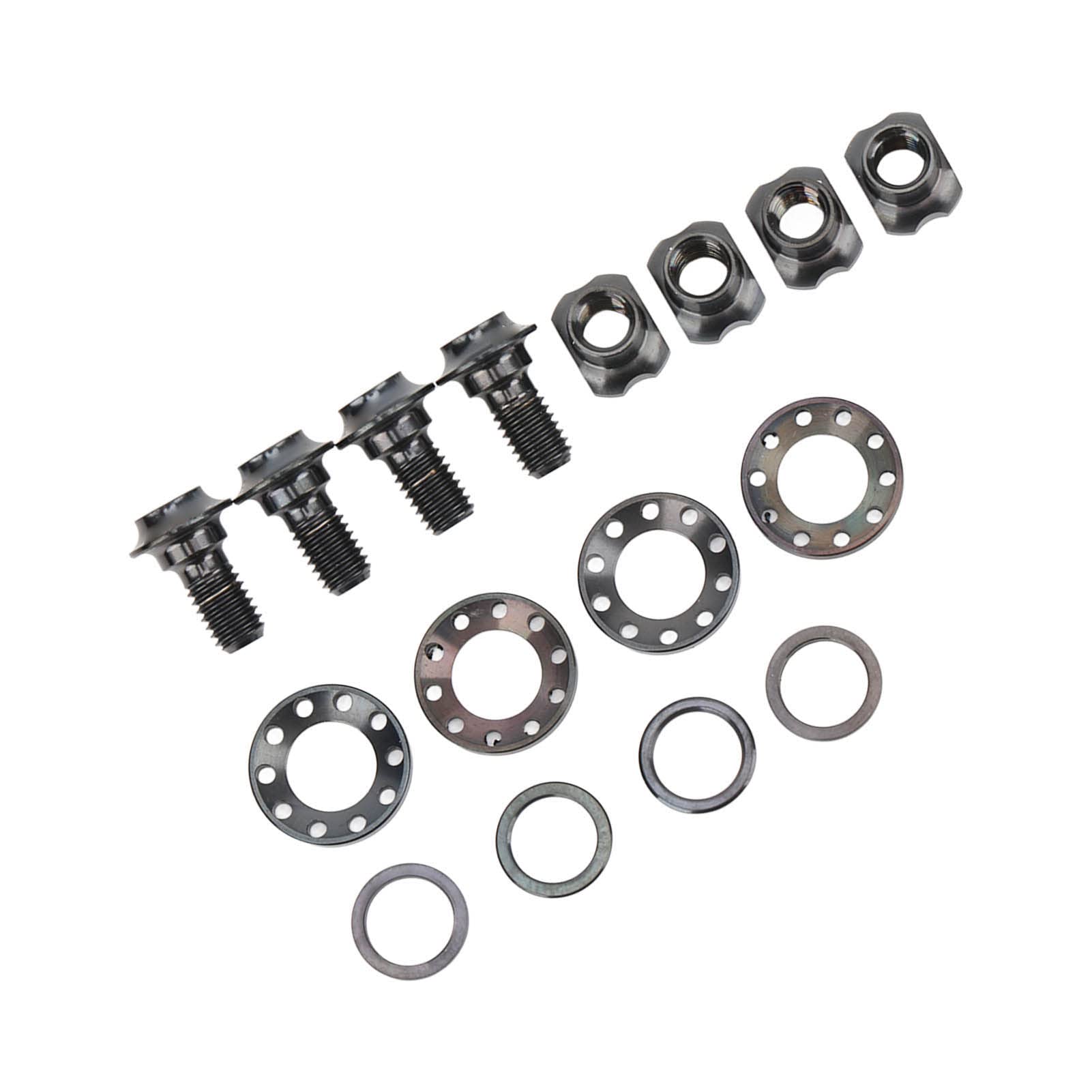 Xunn Bike Brake Screws - Hollow Design Polished Black C Clamp Screws for Road Bikes | Durable & Lightweight Brake System Replacement | Perfect for Cycling, Commuting & Mountain Biking