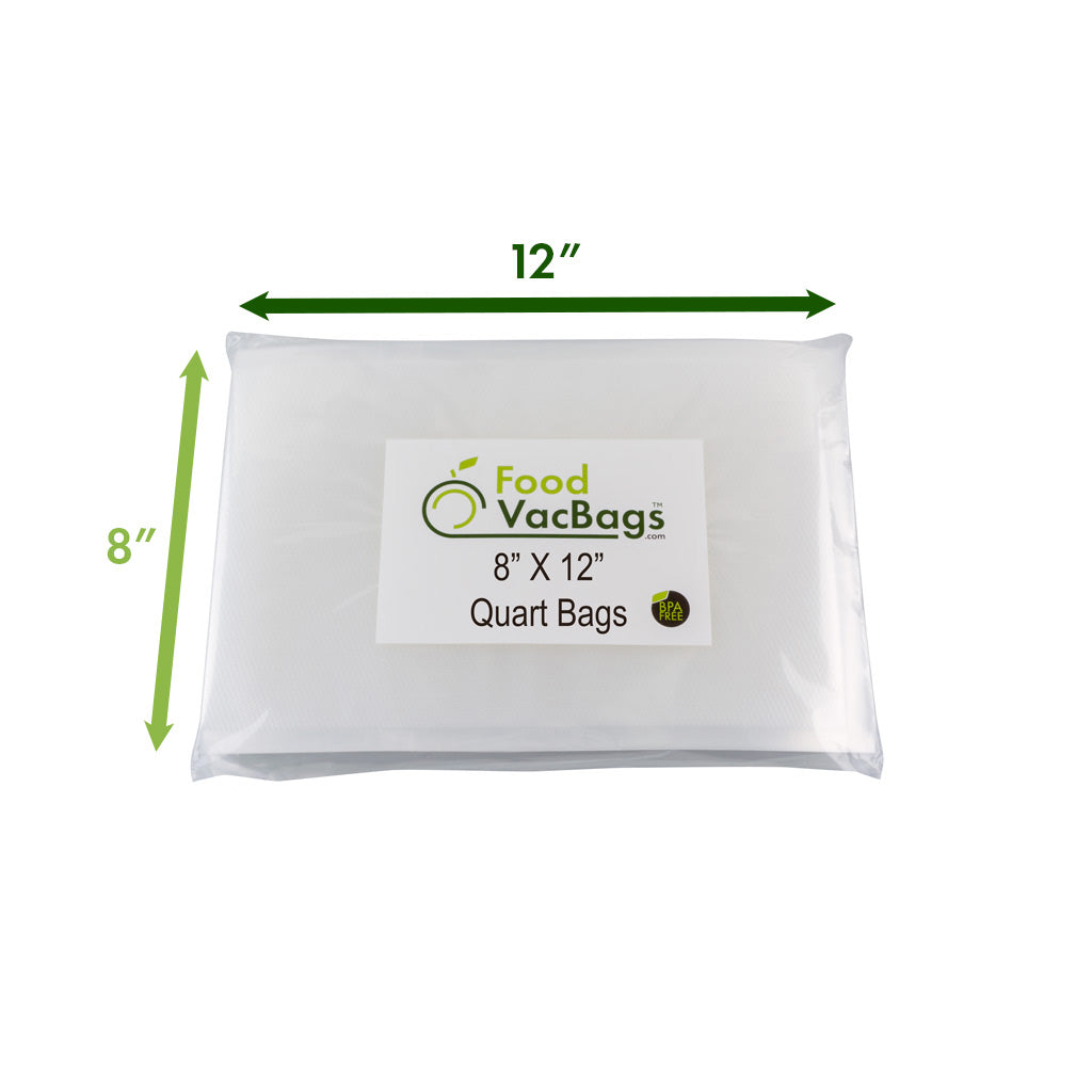300 FoodVacBags™ - 100 Pint, 100 Quart & 100 Gallon Vacuum Sealer Bags for Sous Vide, Meal Prep & Long-Term Food Storage - Airtight Freezer Bags for Meat, Vegetables & Leftovers