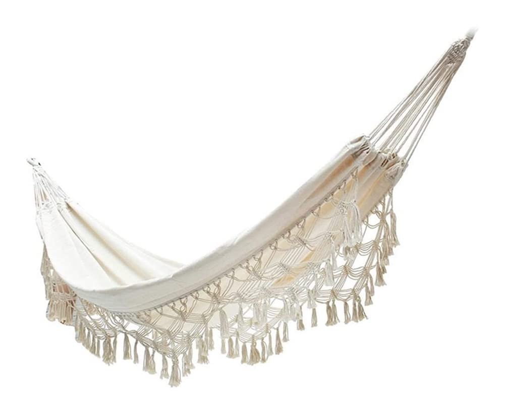 LumeCube Hammock Swing - Heavy Duty Canvas Hanging Chair for Indoor/Outdoor Use - Anti-Rollover Design for Camping, Backyard, Patio & Wilderness Relaxation