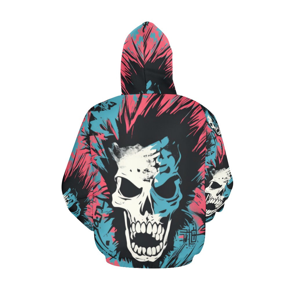 Punk Skull Hoodie - Edgy Gothic Streetwear for Men & Women | Perfect for Concerts, Halloween & Alternative Fashion