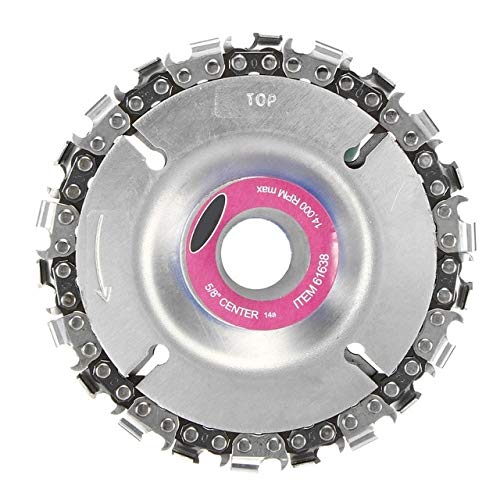 Firya 4-Inch Wood Carving Disc for Angle Grinder - 22 Tooth Double Saw Teeth Chain for Power Cutting, Curving & Shaping - Ideal for DIY Woodworking, Furniture Making & Craft Projects