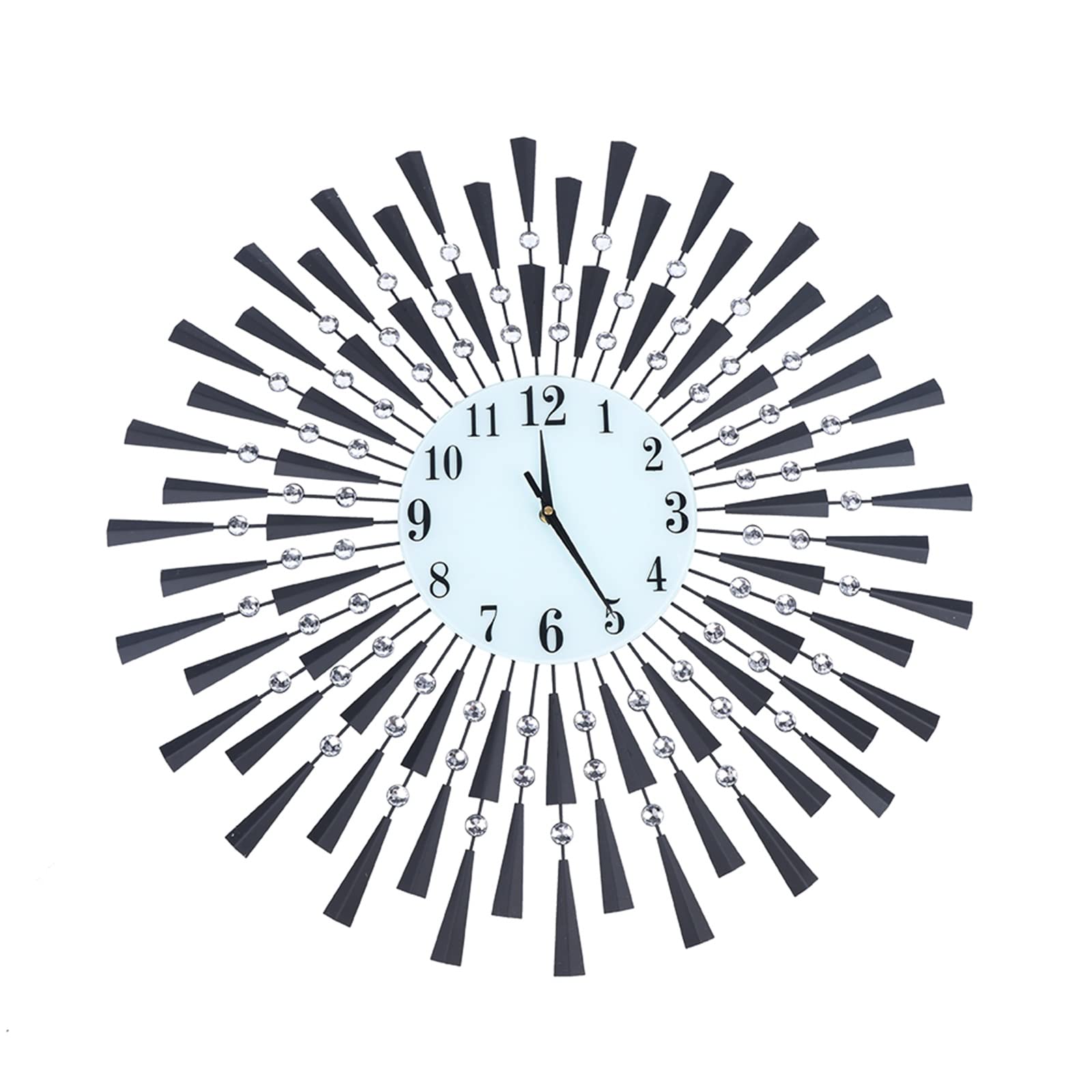 Large Modern Black Round Metal Wall Clock - Silent Non-Ticking Quartz Clock for Home & Office Decor - Perfect for Living Room, Bedroom, Office Space | Stylish Wall Decor & Functional Timepiece