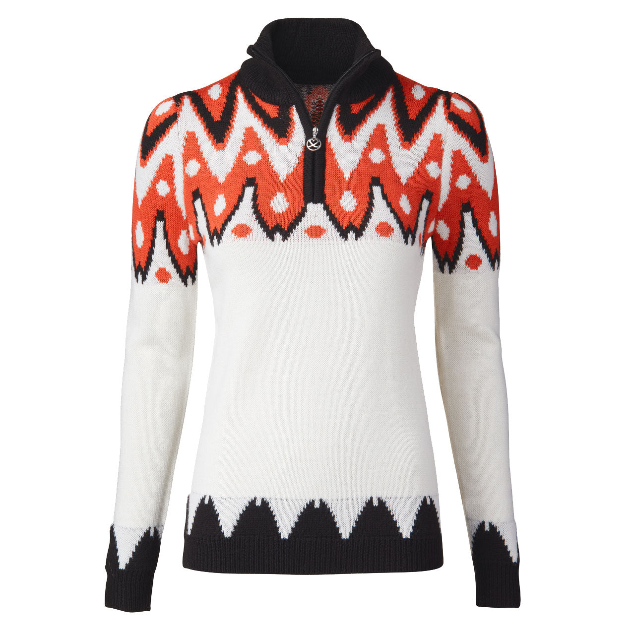 Women's 1/4 Zip Golf Sweater - Breathable & Stretchable Daily Sports Pullover for Golfing, Running & Outdoor Activities | Sandrine White Athletic Top