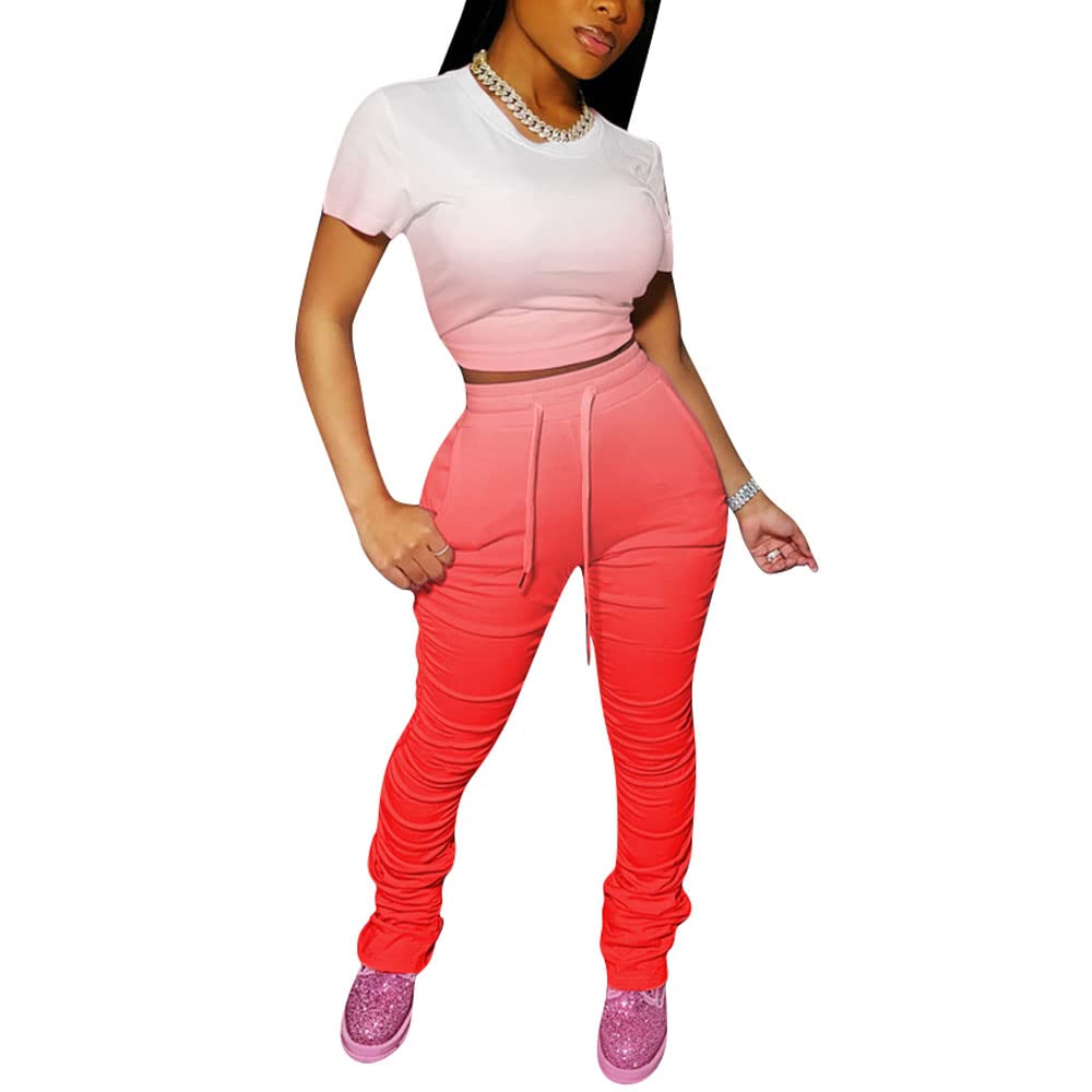 PINSV Women's 2 Piece Outfits - Summer Lounge Wear & Bodycon Workout Sets - Comfortable Yoga Clothes for Gym, Running, Travel & Casual Wear