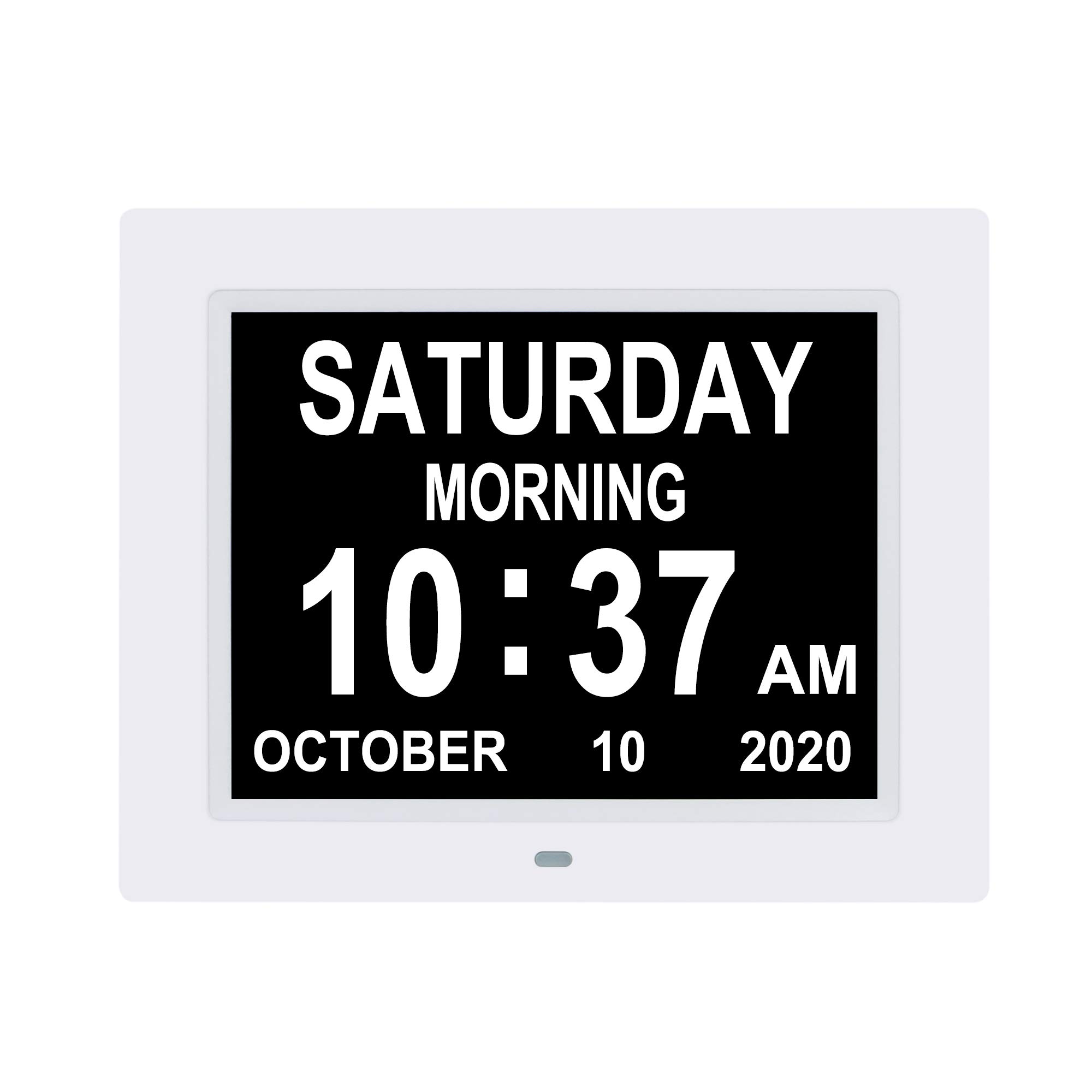 8.7 Inch Large Display Digital Alarm Clock with Auto Dimming - Day & Date Dementia Clock for Seniors & Elderly with Alzheimer's or Vision Impairment | Perfect for Bedrooms, Nursing Homes & Care Facilities