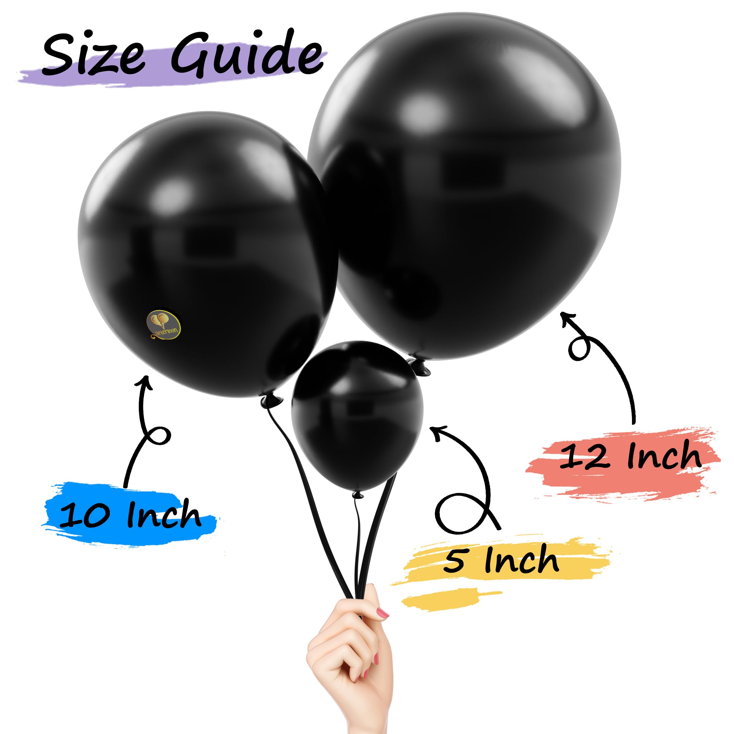 AFTERLOON® 72 Pack Biodegradable 12 Inch Pearlized Lavender Latex Balloons - Extra Strong & Thickened for Helium - Perfect for Baby Showers, Gender Reveals, Weddings, Birthday Parties & Garland Decorations