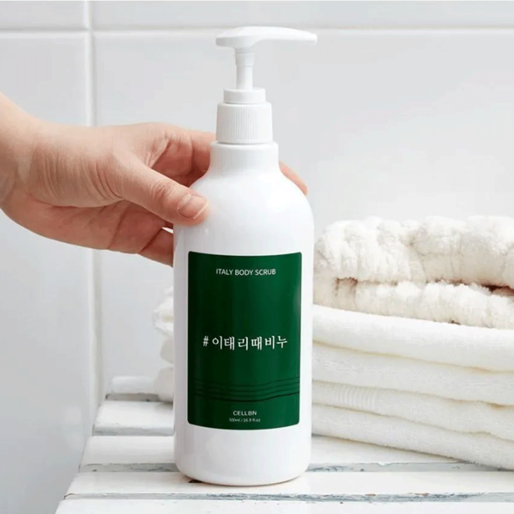 CELLBN Italy Body Scrub 500ml - Exfoliating & Moisturizing Body Wash for Smooth Skin | Perfect for Shower, Spa & Self-Care Routine