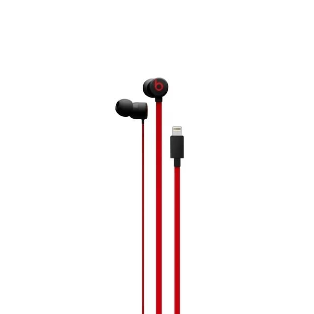 Beats urBeats3 Lightning Earphones - Premium Renewed Headphones with Noise Isolation, Black-Red - Perfect for Gym, Commuting & iPhone Music Lovers