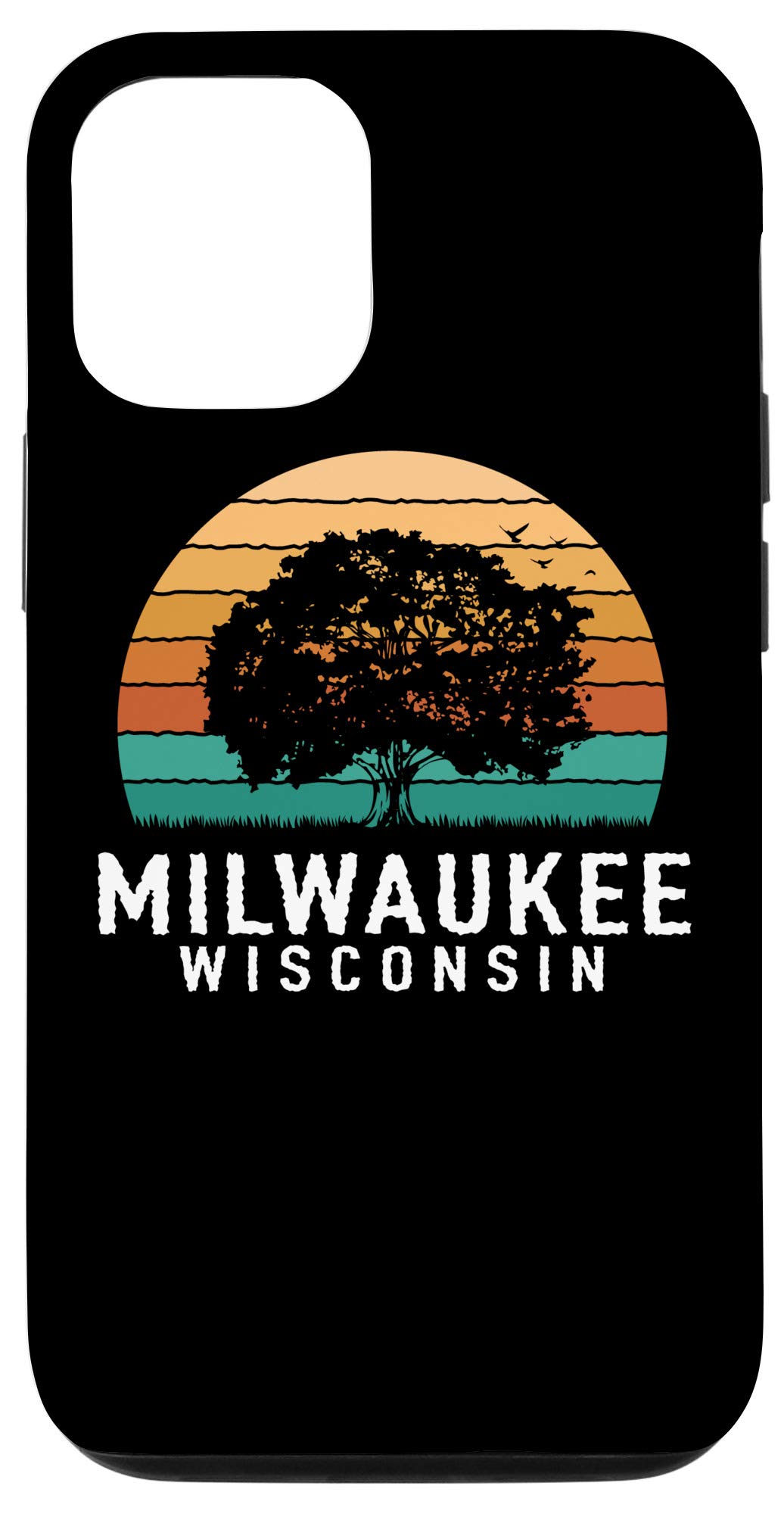 iPhone 12/12 Pro Case - Milwaukee Vintage Sunset Wisconsin Souvenir Phone Cover | Perfect for Travelers & Wisconsin Lovers