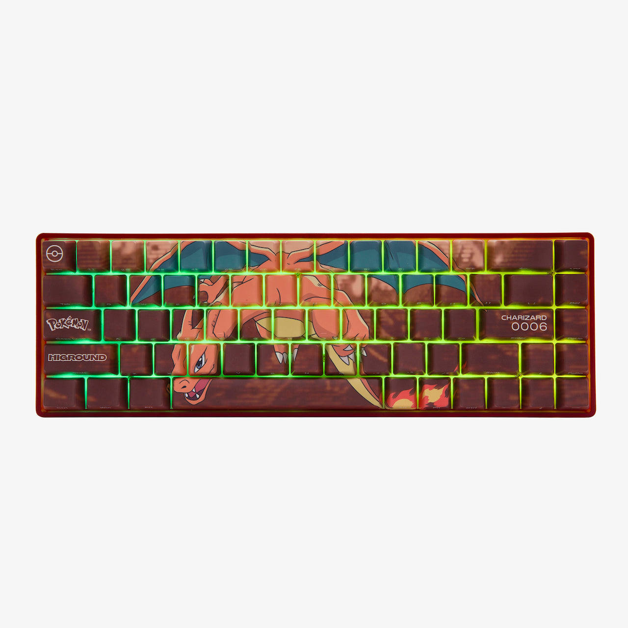 Pokémon + HG Basecamp 65HE Mechanical Keyboard - Charizard Edition | Wireless Gaming Keyboard for PC/Mac | Perfect for Esports & Typing Enthusiasts