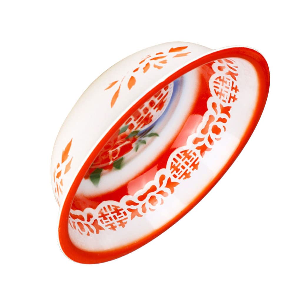 复古搪瓷洗菜盆 38x38cm 厨房搪瓷容器 多功能洗菜篮 水果蔬菜清洗篮 适用于厨房收纳与食材处理
