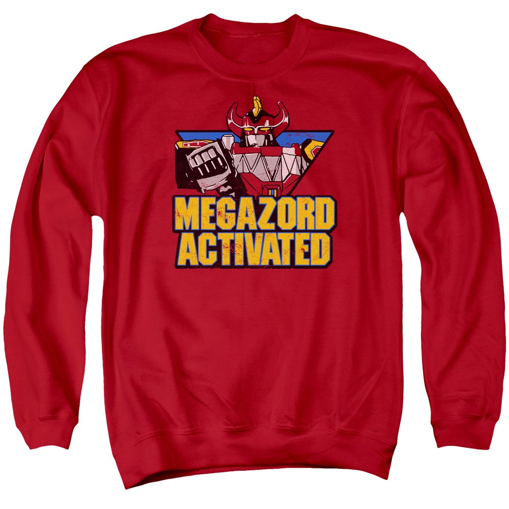 Power Rangers Megazord Activated Unisex Adult Crewneck Sweatshirt for Men & Women - Casual Wear, Cosplay & Fan Merchandise for Superhero Lovers