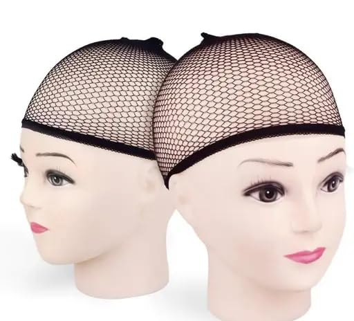 Breathable Stretchable Full Head Wig Cap for Women & Men - Black Lace Hair Net for Weaving & Styling (3-Pack) | Perfect for Wig Making, Cosplay & Everyday Wear