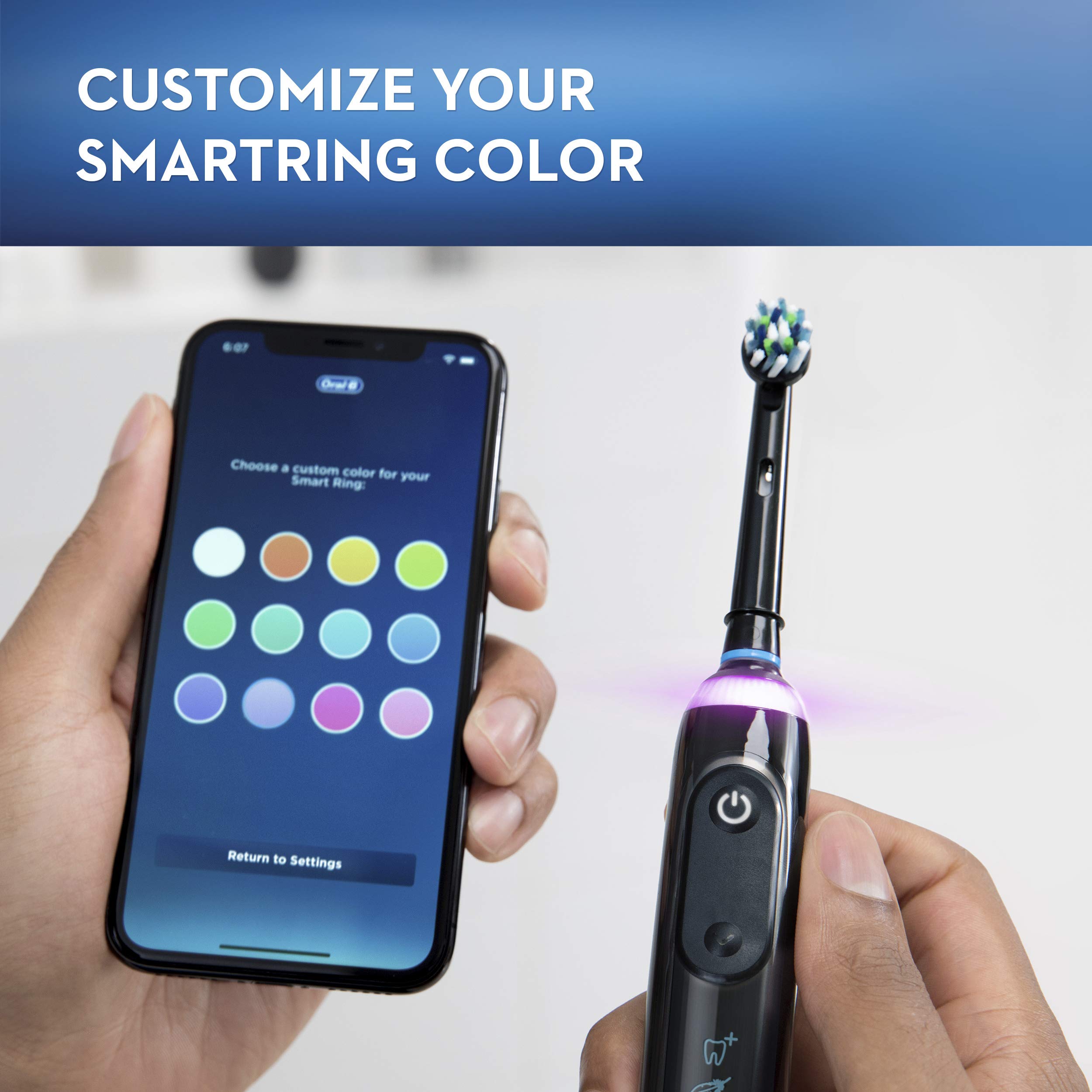 Oral-B GENIUS X Electric Toothbrush with 3 Replacement Brush Heads & Travel Case - Black | Professional Teeth Cleaning for Adults & Travel Use