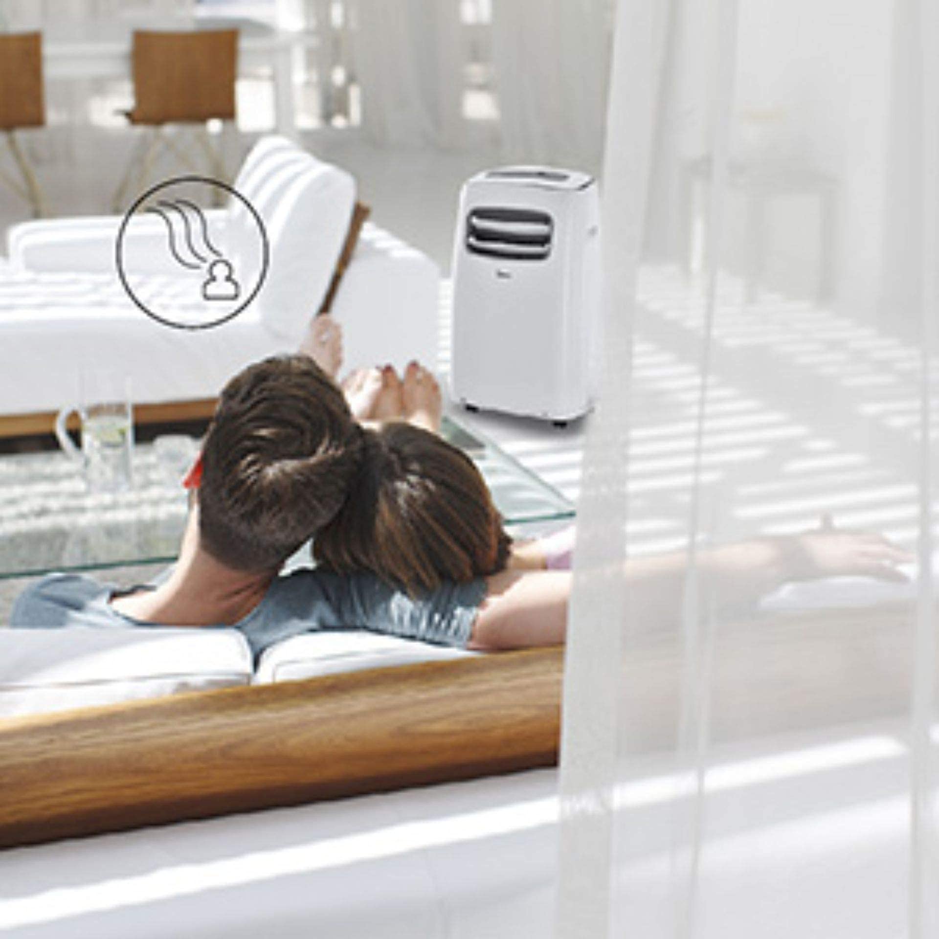 Eco-Air 12,000 BTU Portable Air Conditioner with Remote & Smart App Control - Energy Efficient Cooling, Dehumidifier & Fan for Home, Office & Bedroom - Perfect for Summer, Small Rooms & Hot Weather