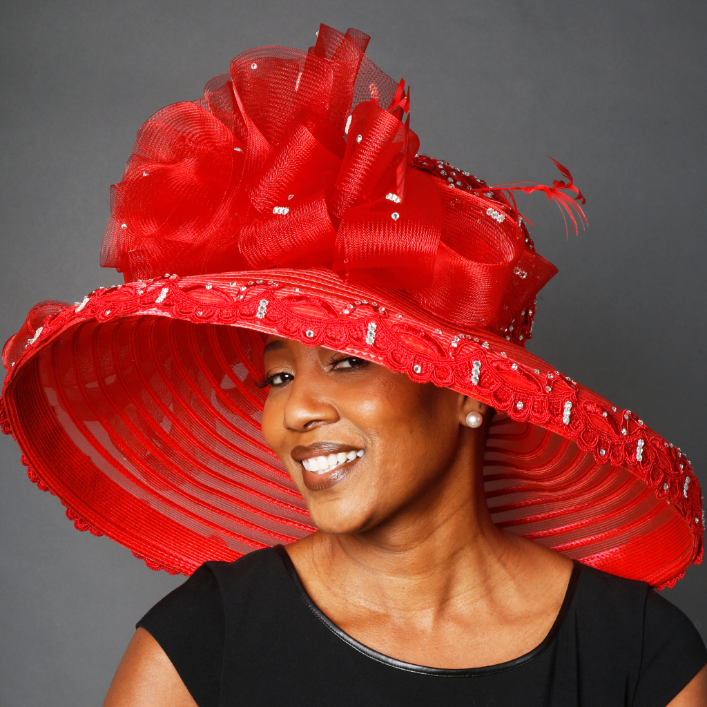 Kentucky Derby Wide Brim Dress Hat for Women - Elegant Sun Hat with Adjustable Band for Horse Races, Weddings & Outdoor Events