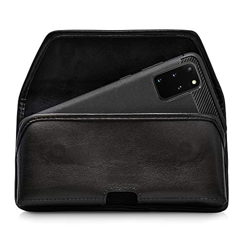 Black Leather / Metal Clip Horiz