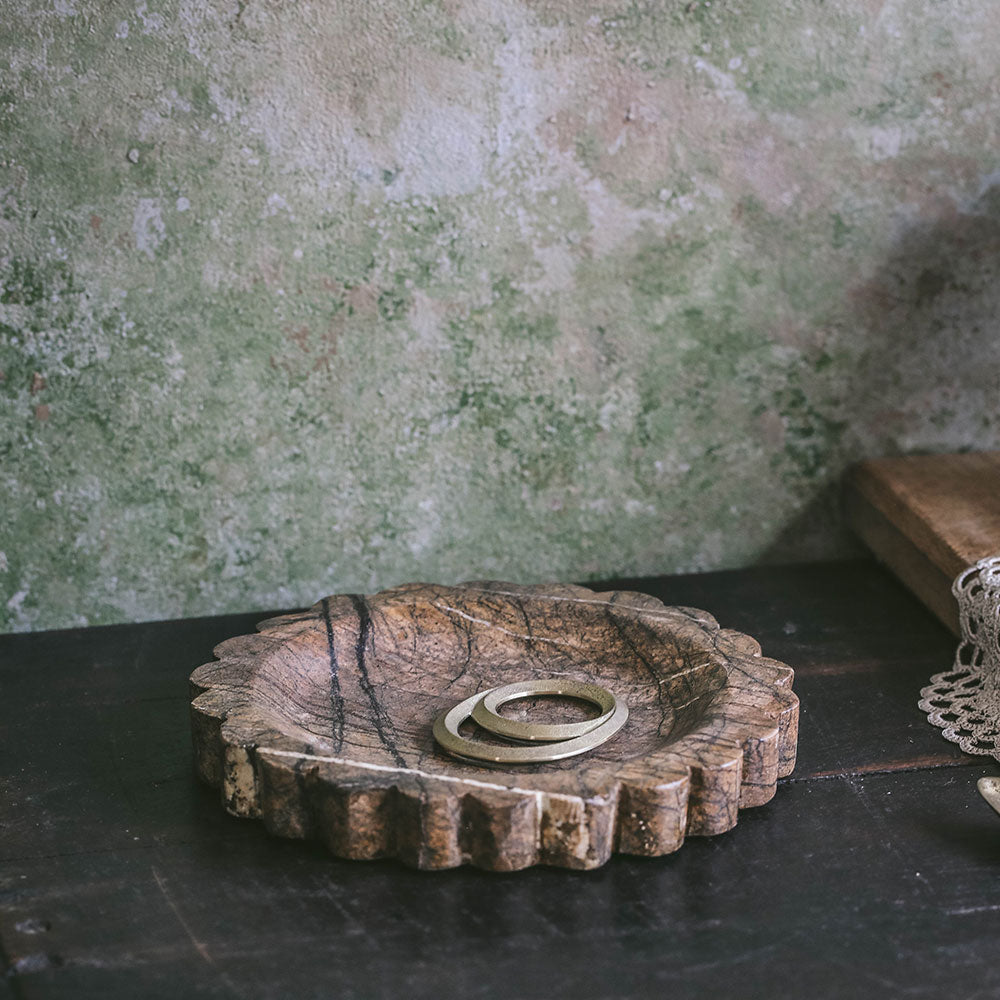Natural Stone Catch All Tray - Handcrafted Decorative Bowl for Keys, Jewelry & Essentials | Perfect for Entryway, Bedroom & Bathroom Organization