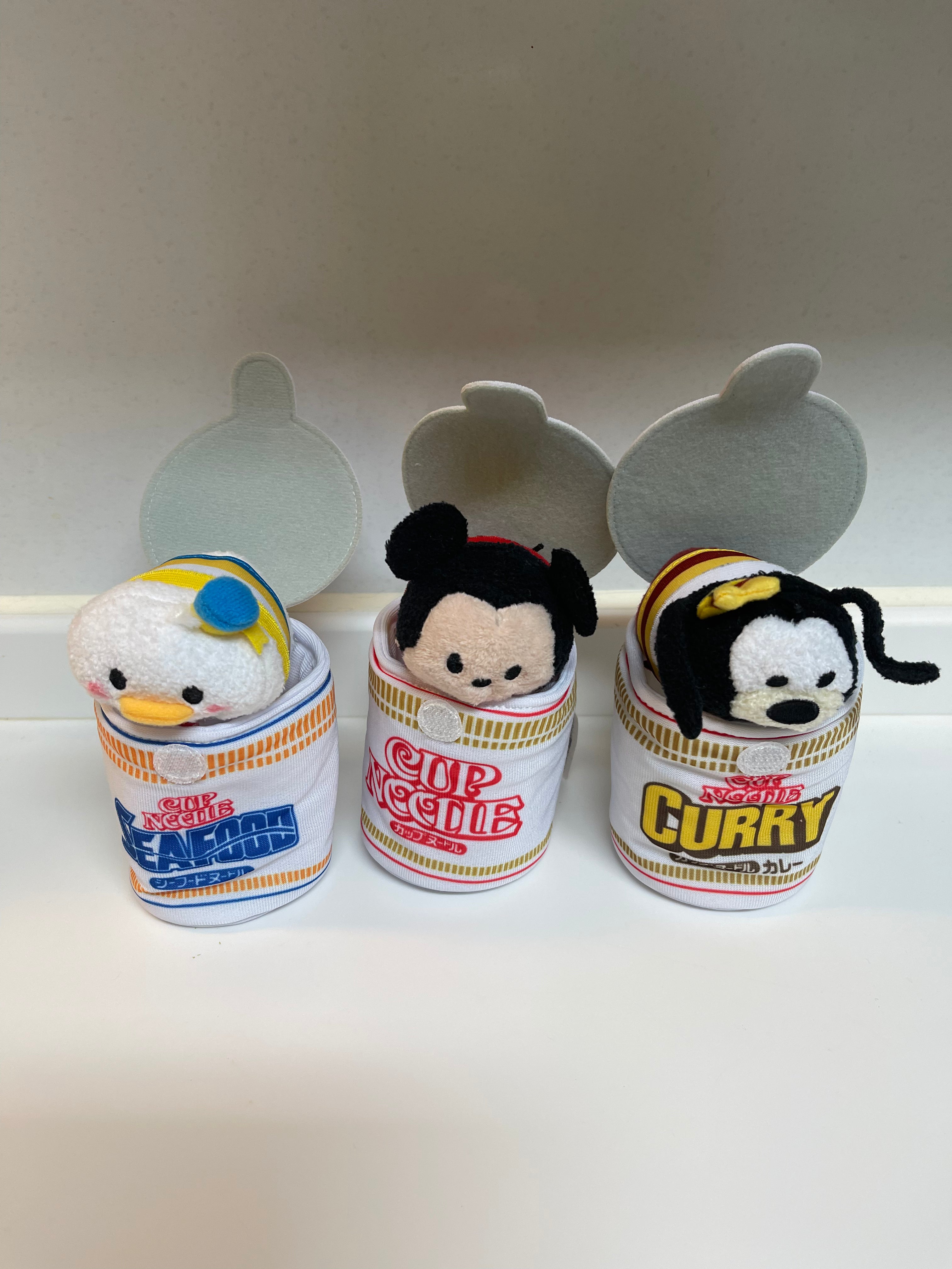 Disney Japan Exclusive Cup Noodle Tsum Tsum Collectible Set - Cute Mini Character Ramen Bowls for Disney Fans & Anime Lovers - Perfect for Home Decor, Office Display, and Gift Giving