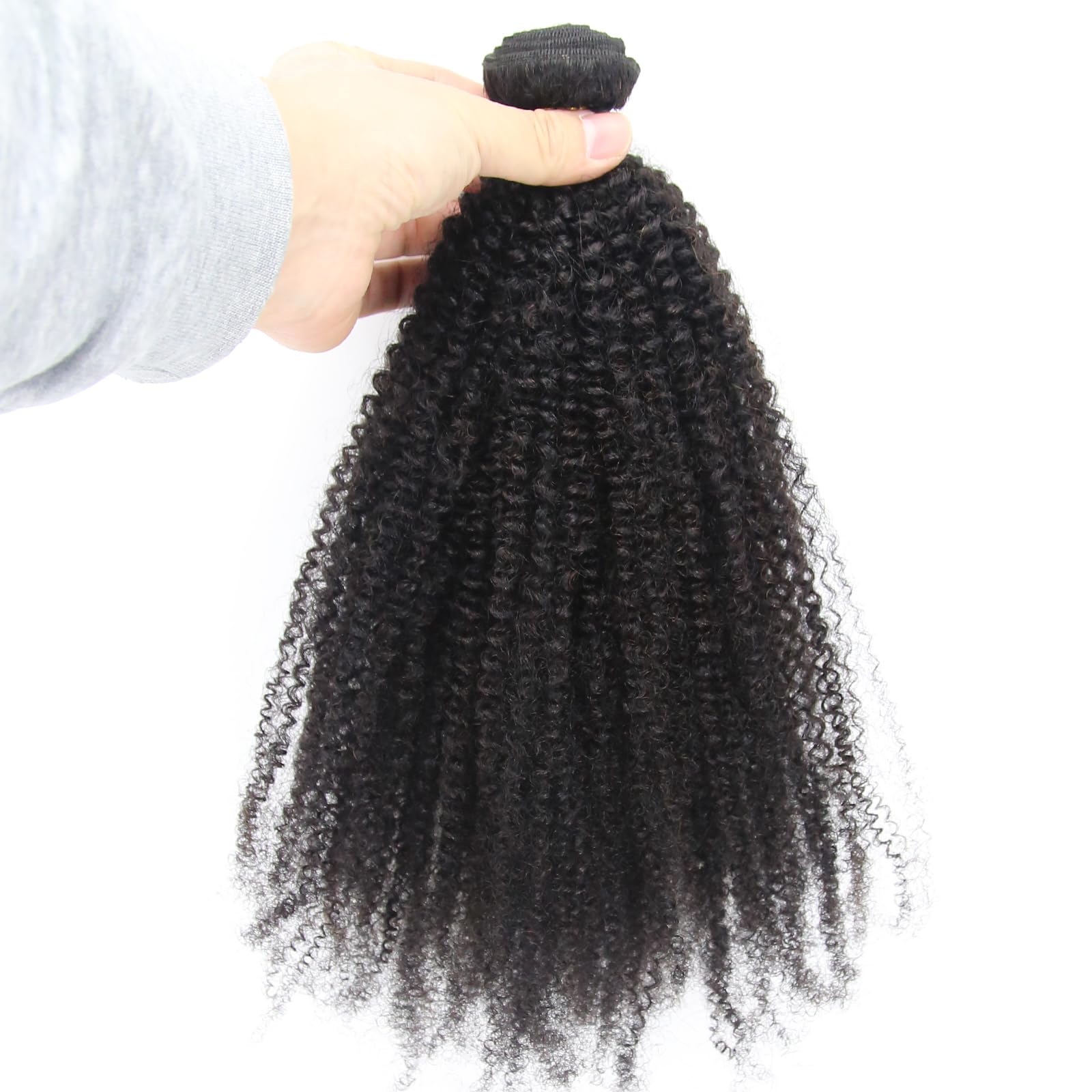 ZigZag Afro Kinky Curly 100% Brazilian Virgin Human Hair Weave Bundles 4B 4C - 28 Inch Double Weft Hair Extensions for Natural Black Hairstyles | Perfect for Braids, Twist Outs & Protective Styling