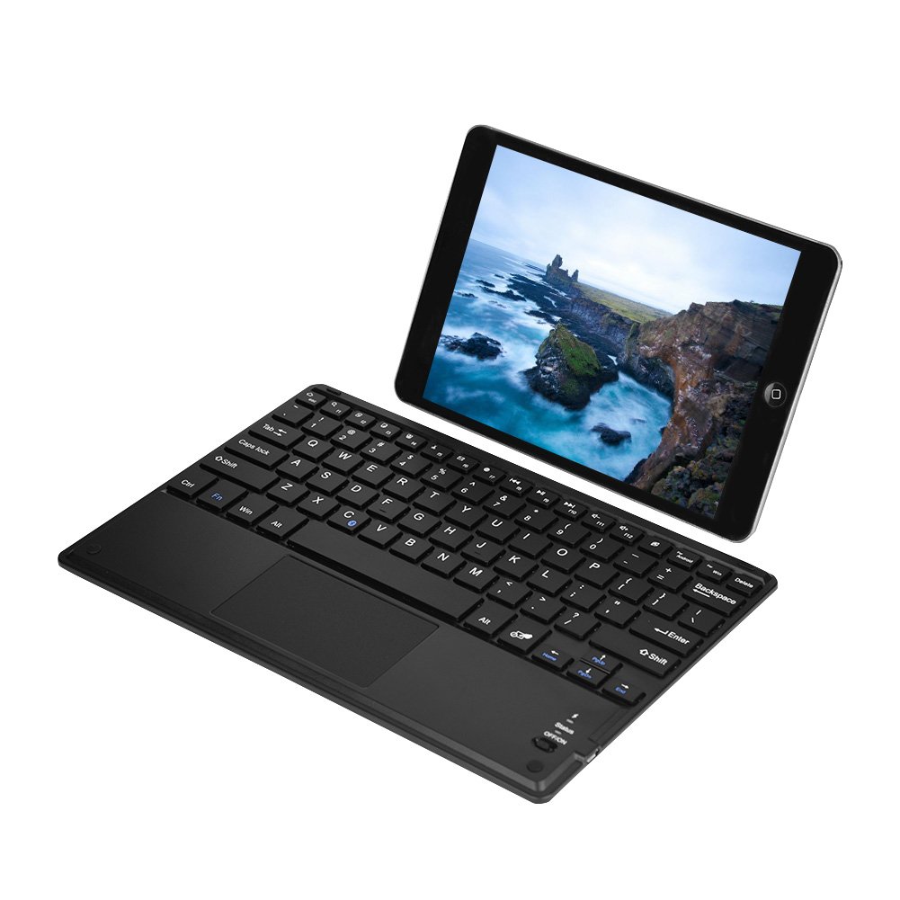 Ultra-Slim Bluetooth Keyboard with Touchpad - Wireless Portable Keyboard for PC, Android Phone, Tablet - Perfect for Home Office, Travel & Remote Work
