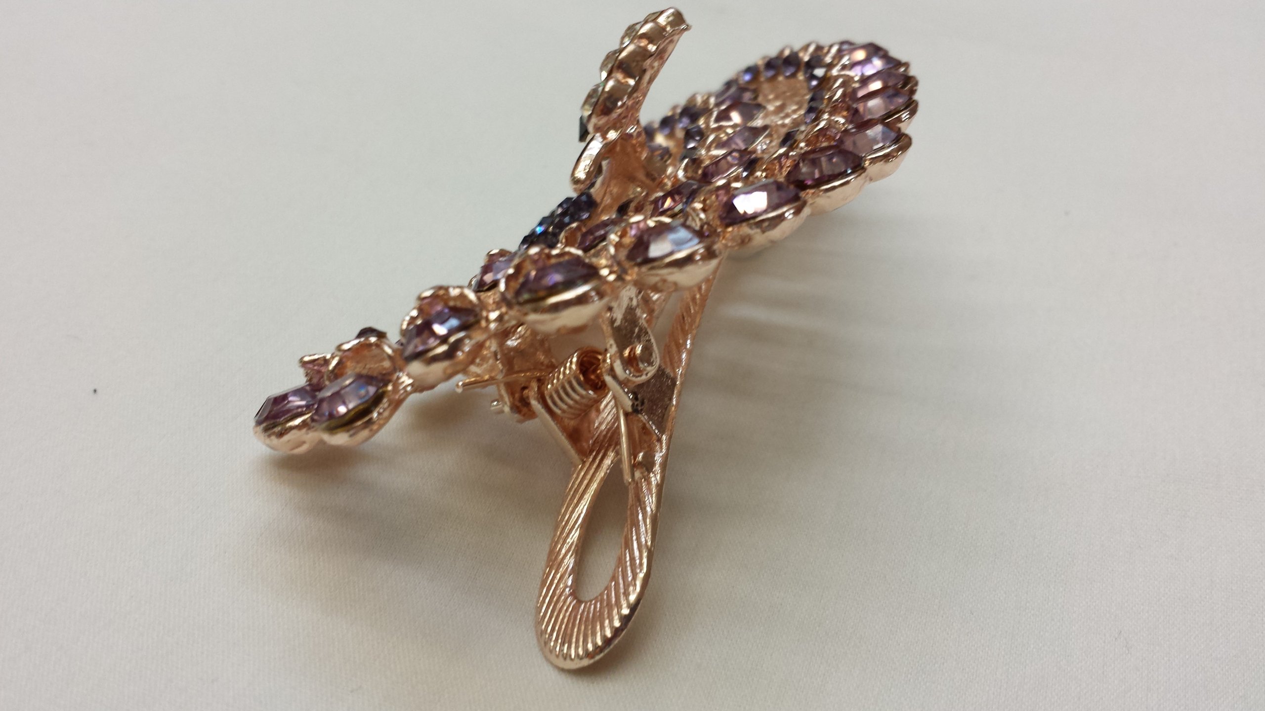 Sparkling Crystal Rhinestone Peacock Hair Clips - Large Amethyst Hair Pins & Sticks for Women | Elegant Hair Accessories for Weddings, Parties & Special Occasions