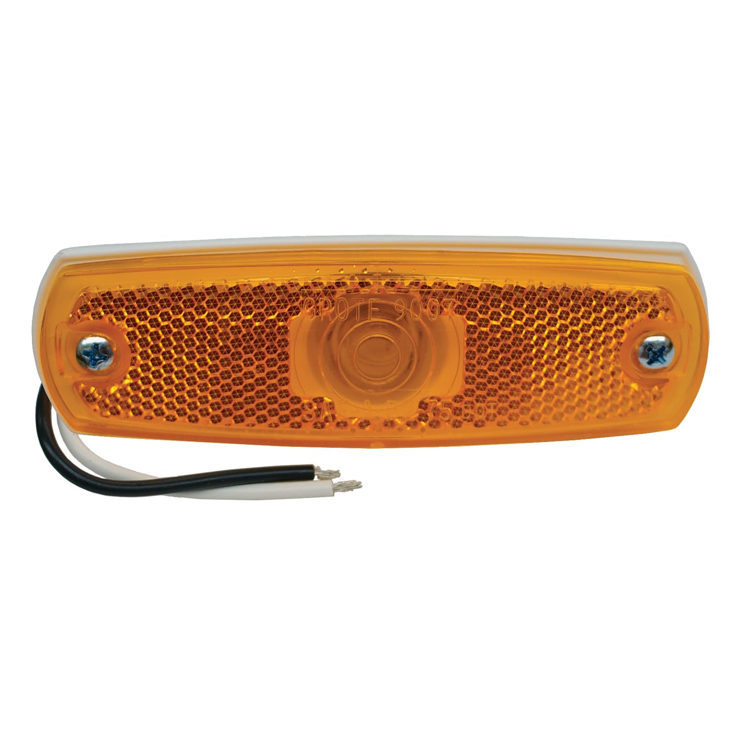 45713-3 Low-Profile Amber Clearance Marker Light with Built-in Reflector & Bezel - DOT Compliant for Trucks, Trailers & Commercial Vehicles (Bulk Packaging) - Ideal for Nighttime Visibility & Road Safety