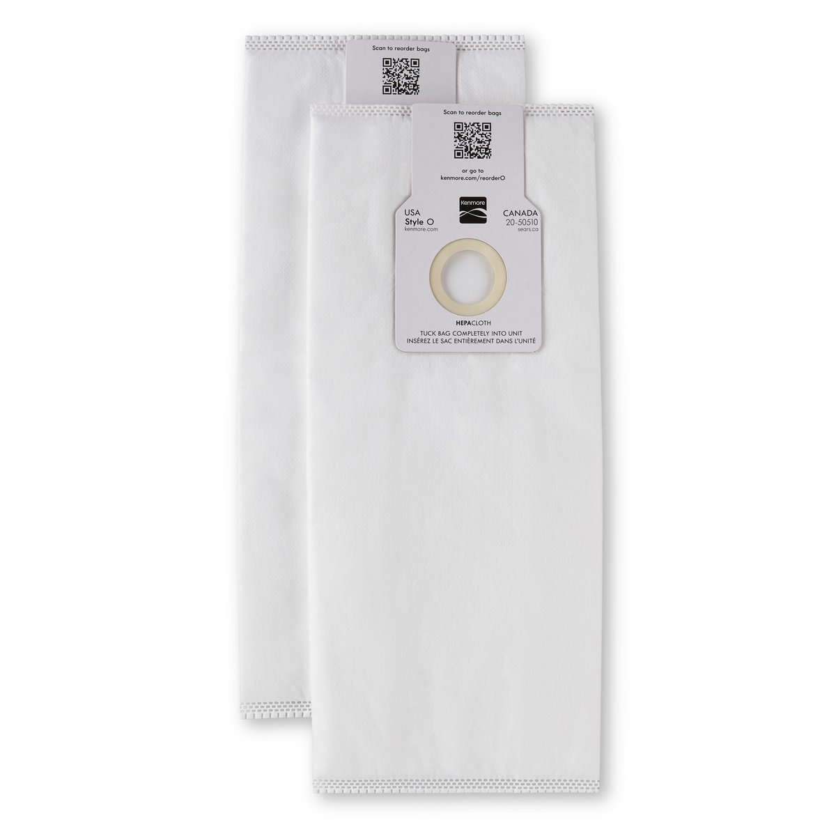 Kenmore 53293 HEPA Vacuum Bags for Kenmore Upright Vacuum Cleaners - 2 Pack, White | Dust & Allergen Removal for Home Cleaning